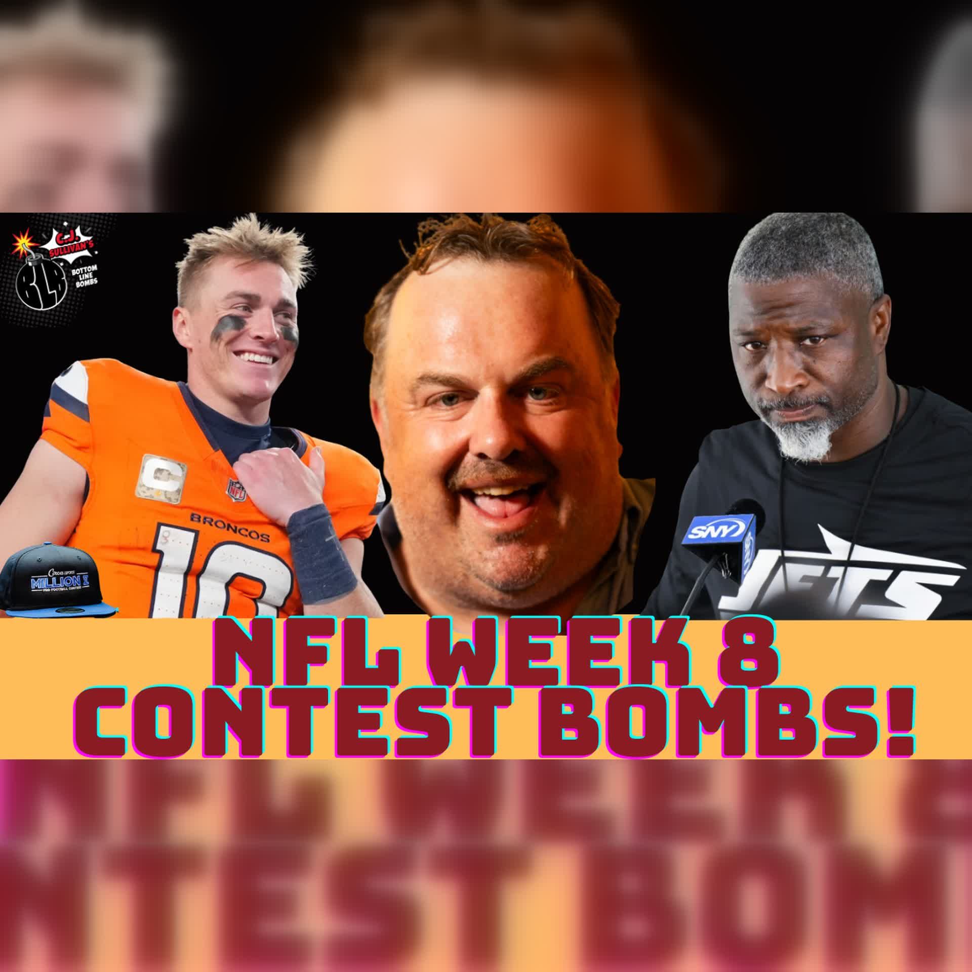 NFL Week 8 Contest Bombs with Kevin Bozeman! | Bottom Line Bombs (Ep. 388)
