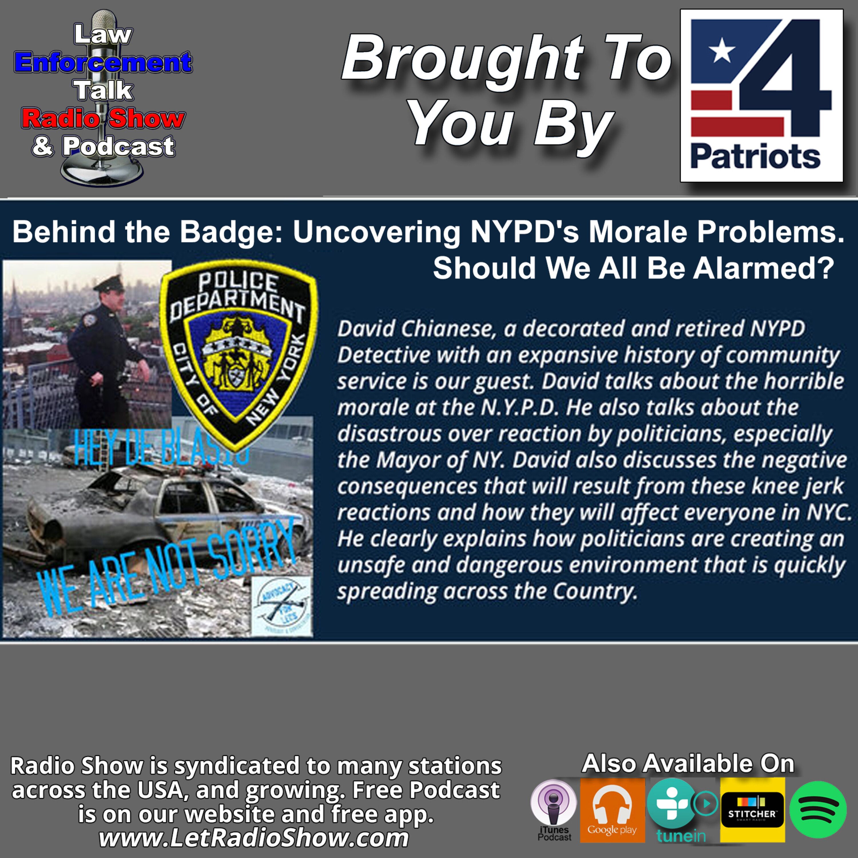 NYPD Police Problems. Morale, Should We Be Alarmed? Special Episode NYPD Police Problems. Morale, Should We Be Alarmed? Special Episode