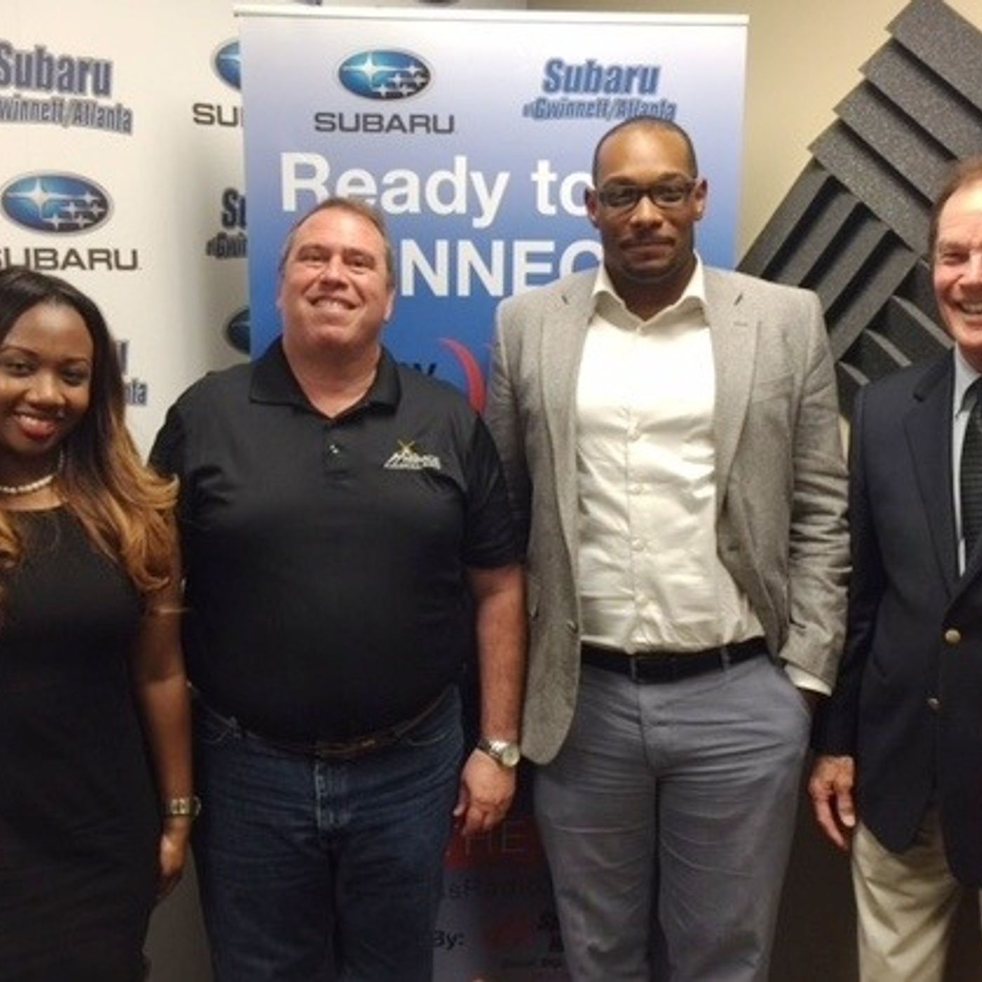 OPEN FOR BUSINESS: Dr. Bill Lampton with Championship Communication, Marcel Williams with MSW Creative Services, Don Conklin with Pinnacle C episode artwork