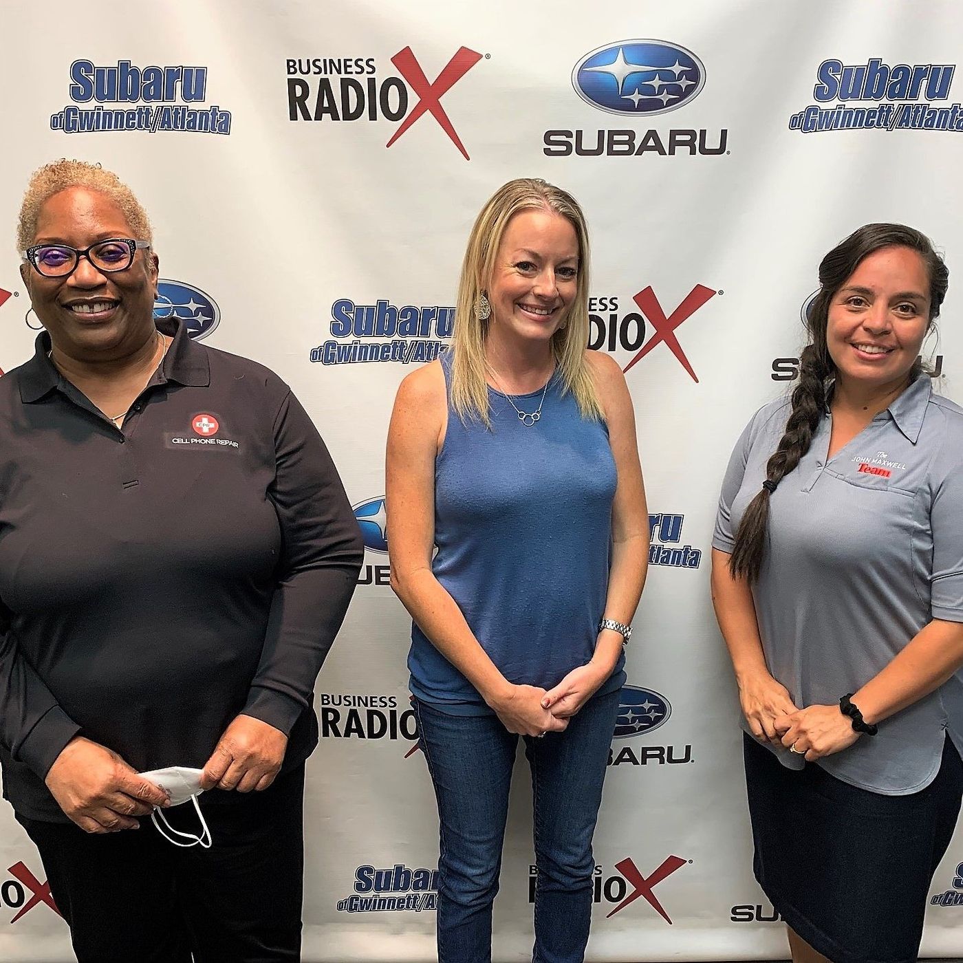 Denise Dancie of CPR Cell Phone Repair, Amber Lott of Paradigm Workhub, and Jeimy Arias of Lead with Coach Jeimy episode artwork