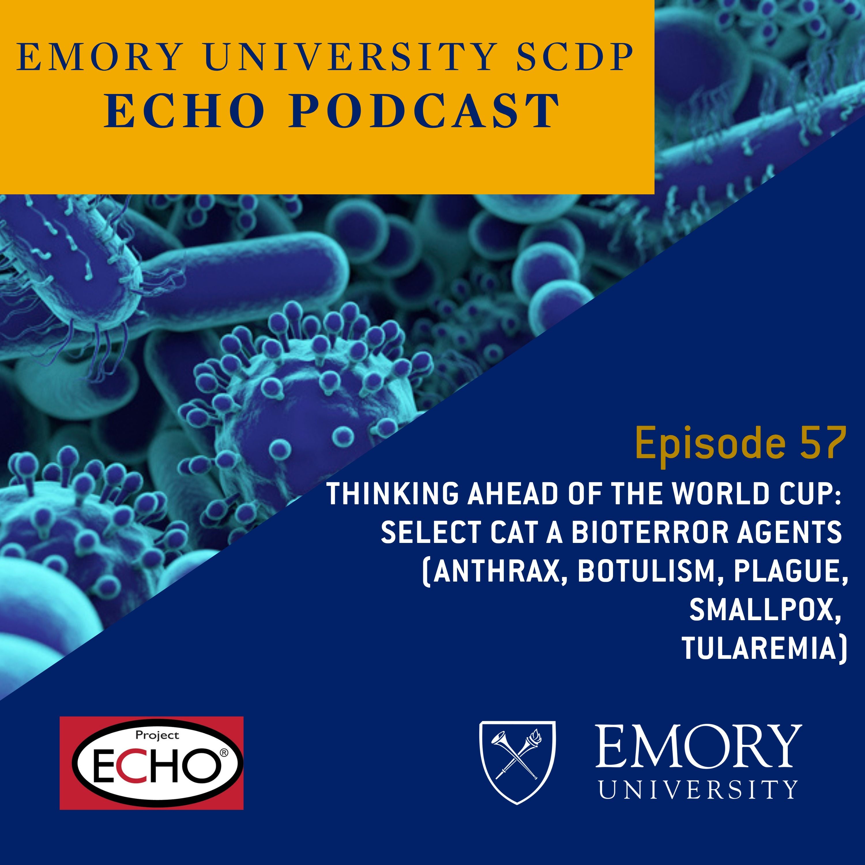 Thinking Ahead of the World Cup: Select Cat A Bioterror Agents    (Anthrax, Botulism, Plague, Smallpox, Tularemia) episode artwork