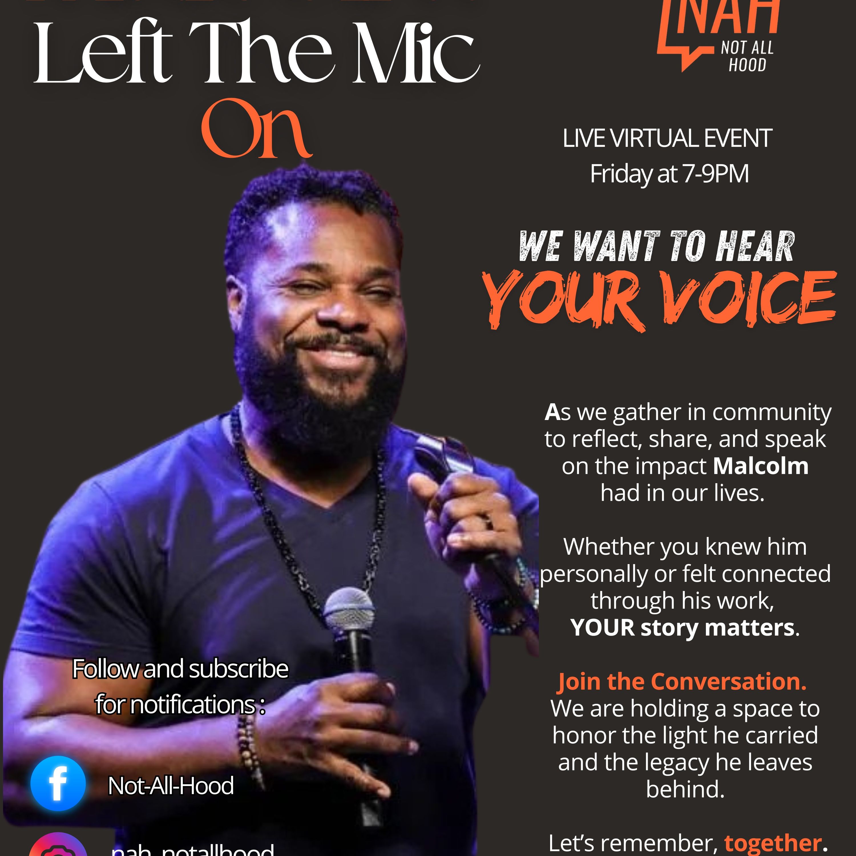 Malcolm Left The Mic On Tribute pt2 — Not All Hood (NAH) with Malcolm-Jamal Warner & Candace Kelley cover