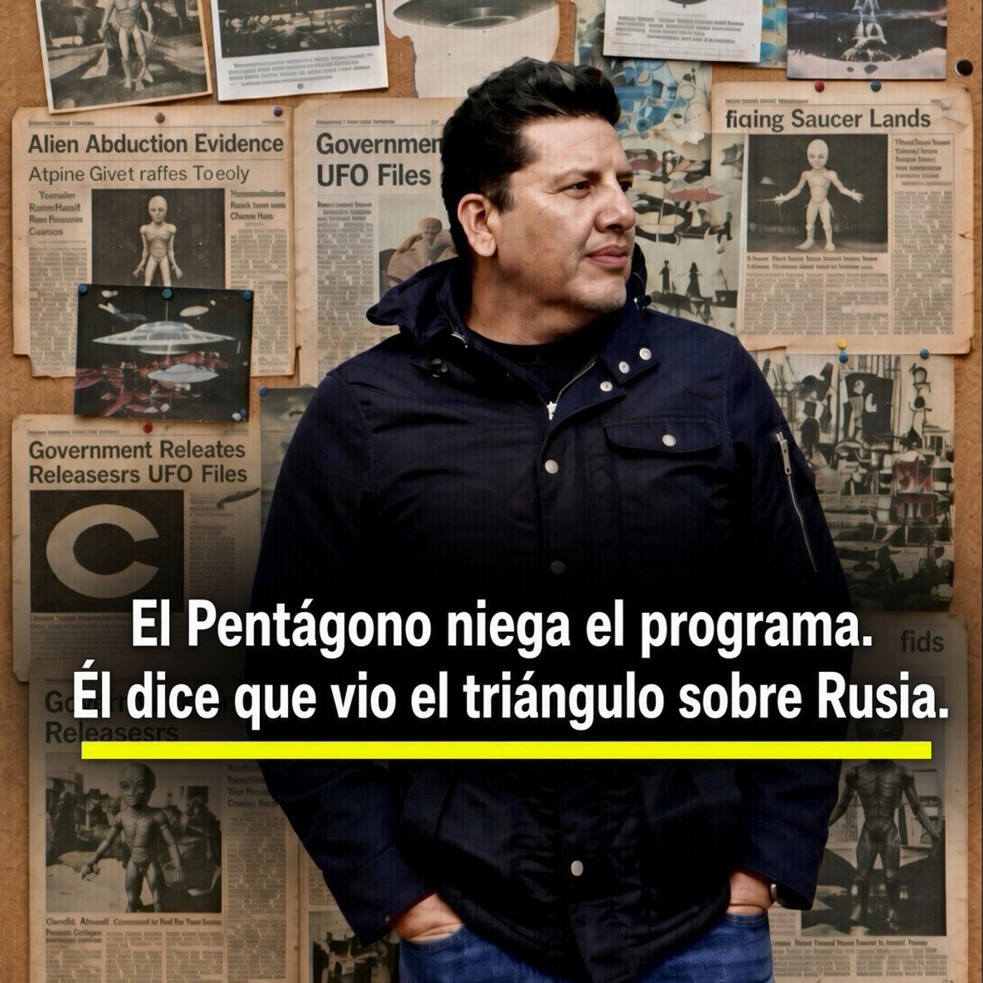 El Pentágono niega el programa. Él dice que vio el triángulo sobre Rusia.