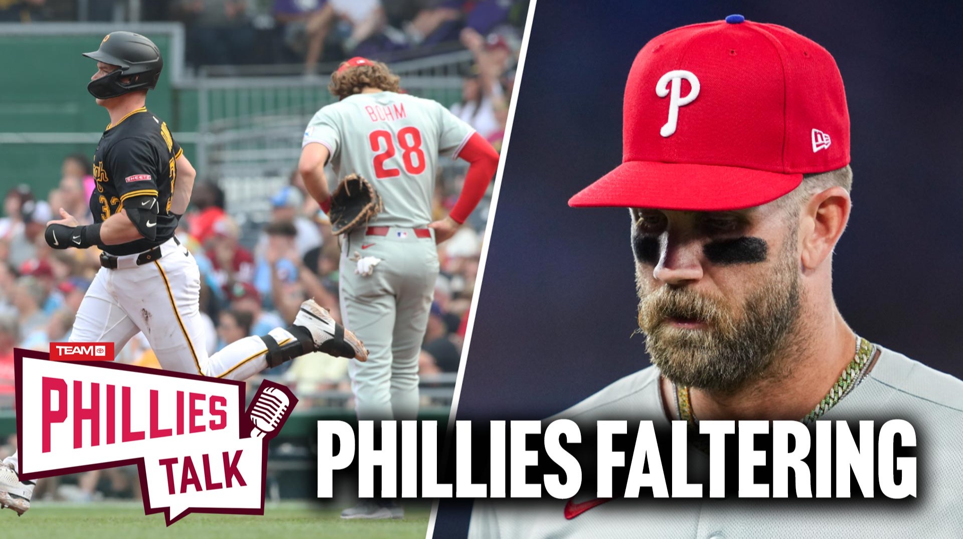 Harper lands on the injured list, Phillies' offense falls flat in loss to Pirates