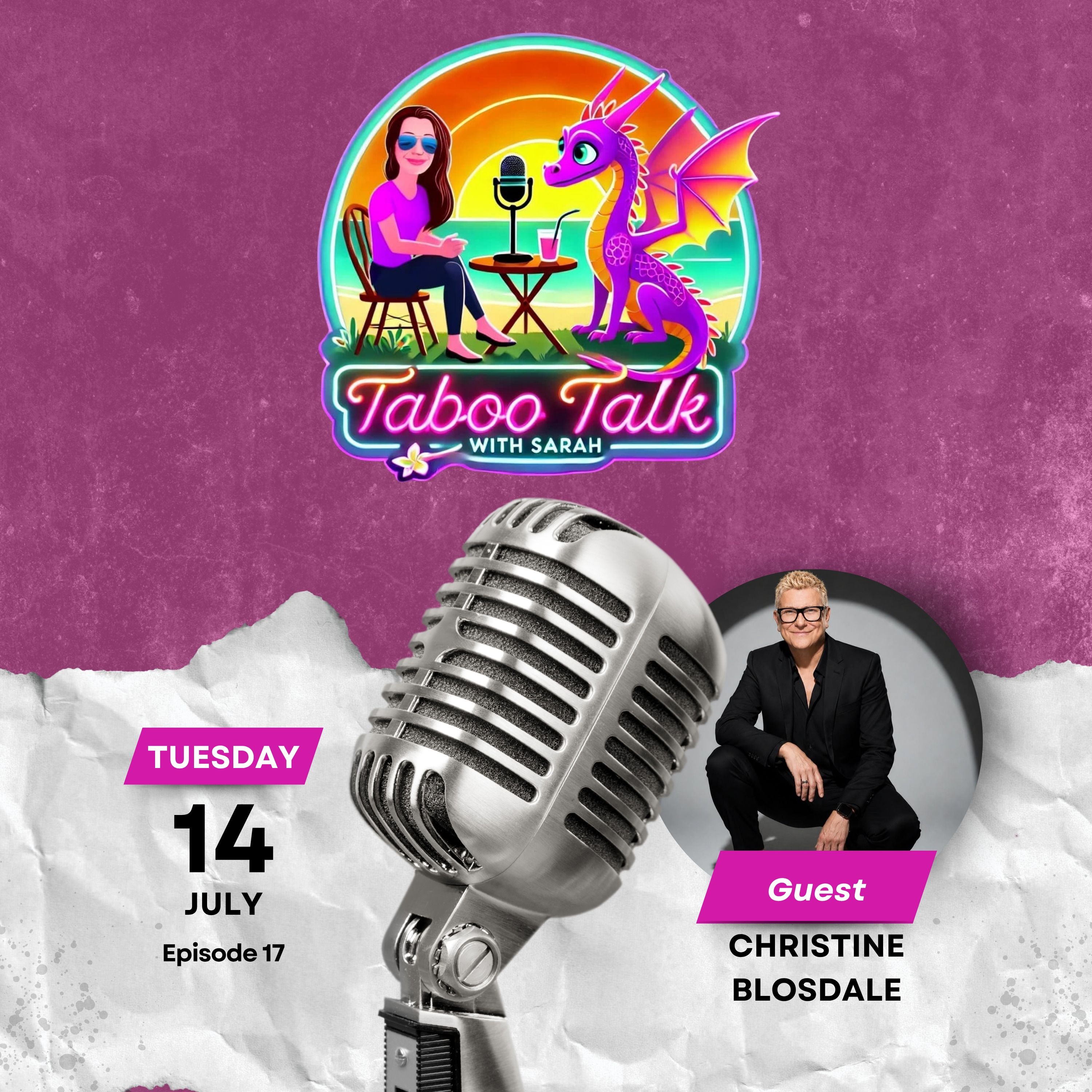 Taboo Talk eason 2 Episode 17 Take Off the Mask: Finding the Courage to Be Seen with Christine Blosdale episode artwork