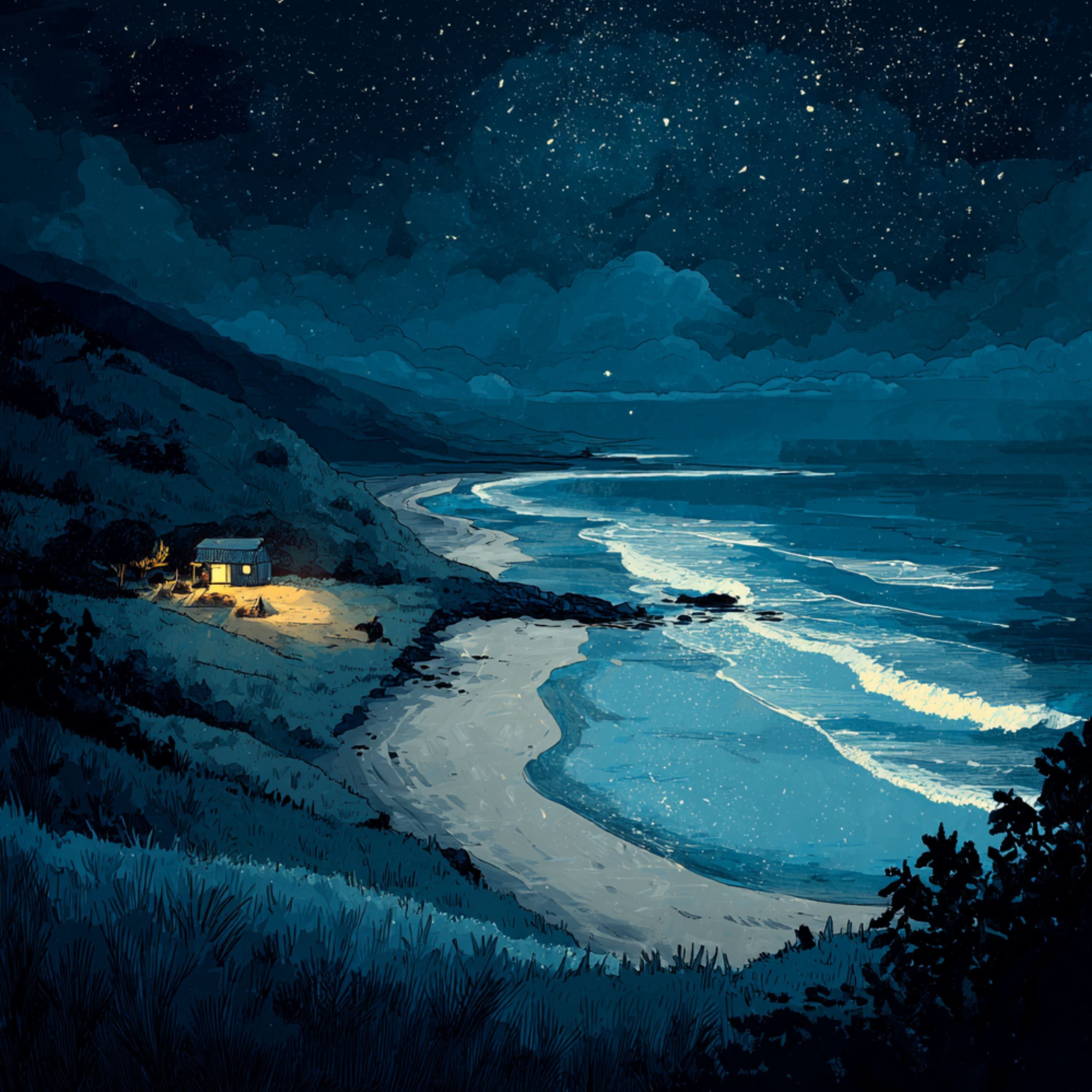 A Day at the Beach | Ocean Waves & Beach Ambience