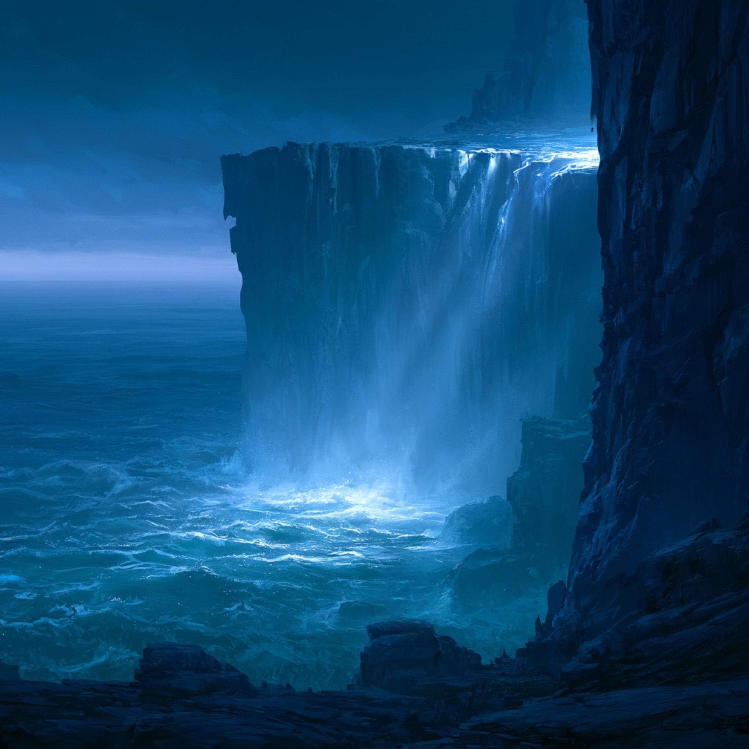 Distant Ocean Cliff White Noise | Continuous Wind and Surf artwork