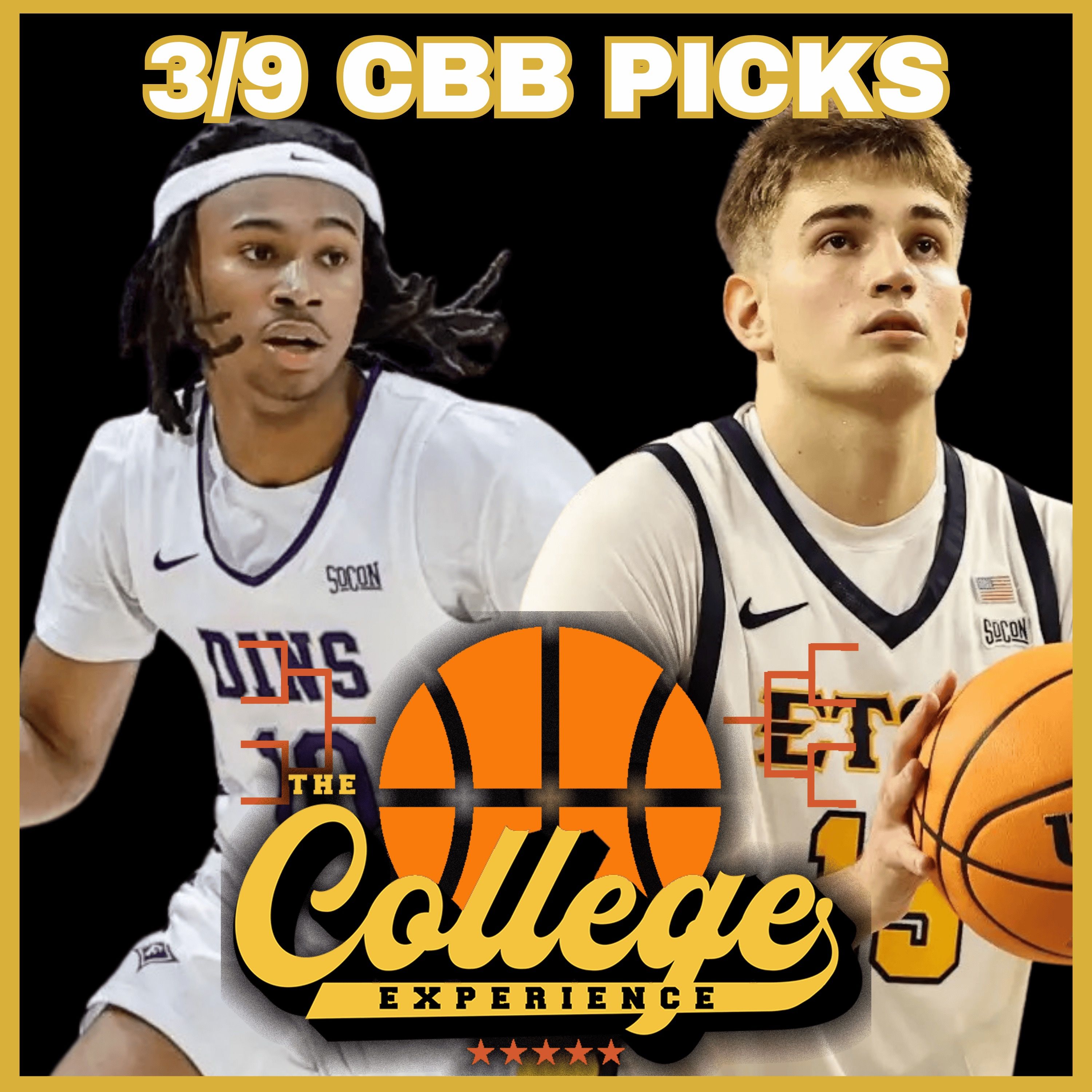 College Basketball Picks For March 9th - March Madness | The College Experience: Basketball (Ep. 1092)