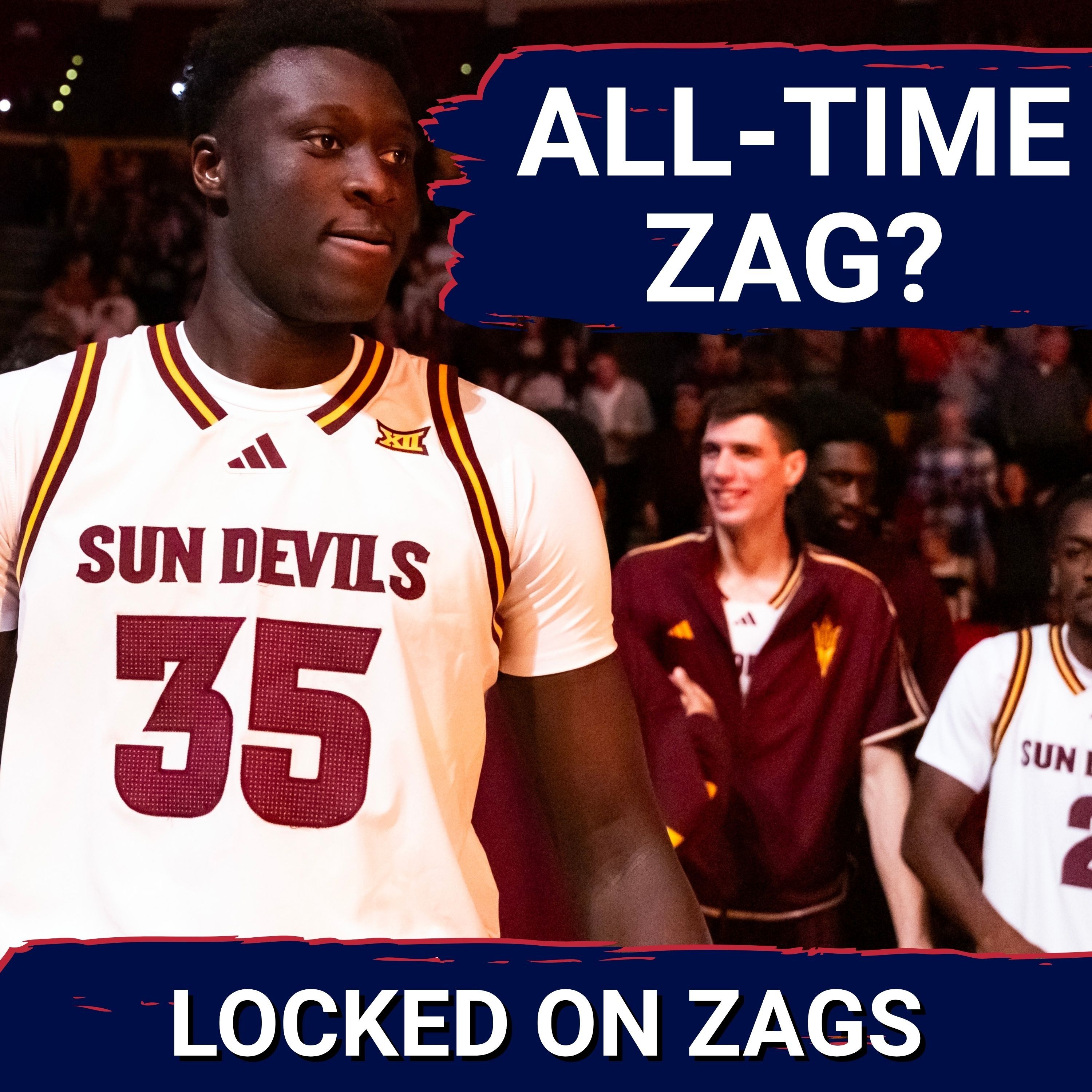 SUPERSTAR: Gonzaga’s Massamba Diop poised to DOMINATE, will he be Zags GREATEST transfer big man? — Locked On Zags - Daily Podcast On Gonzaga Bulldogs Basketball cover