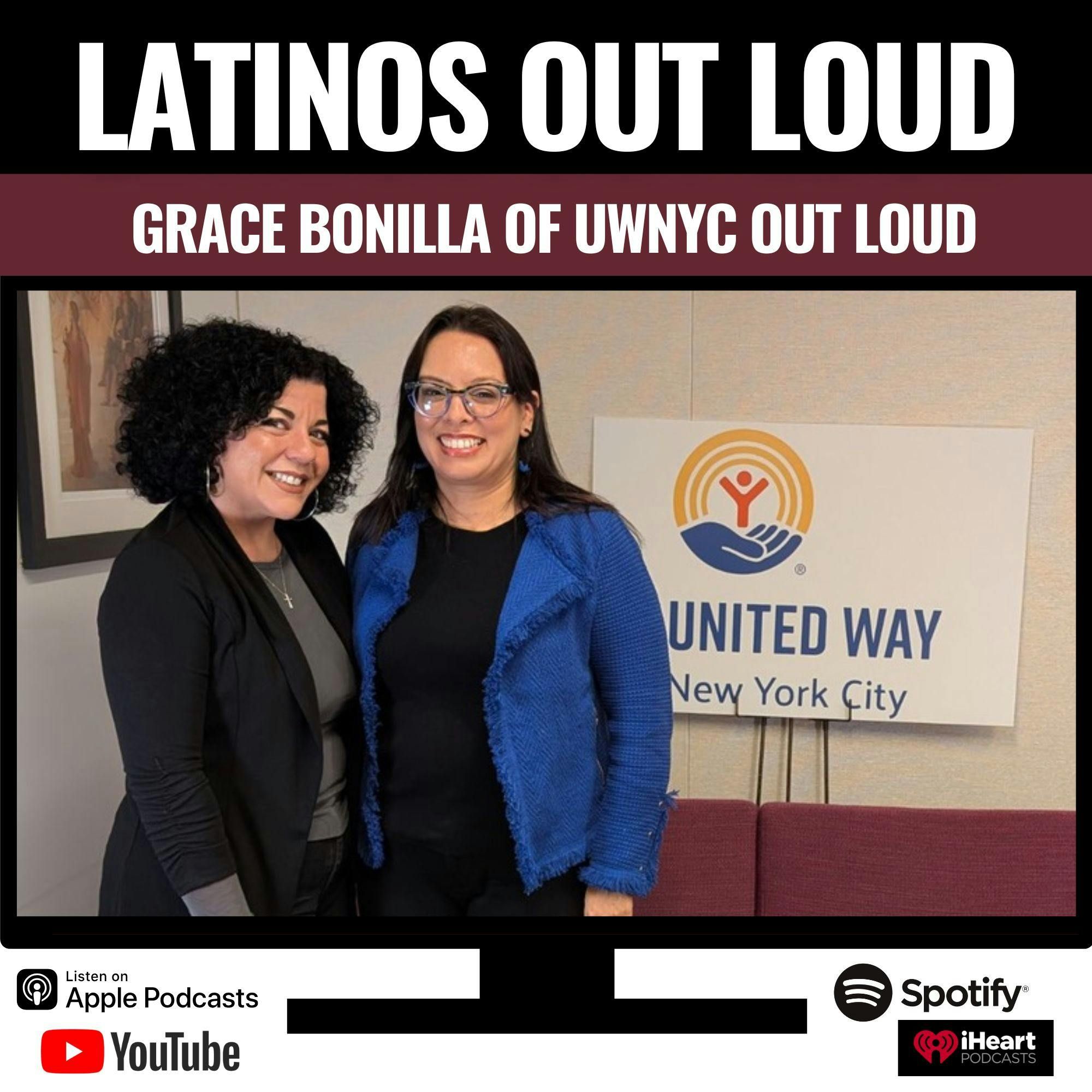 Grace Bonilla of United Way of New York City OUT LOUD episode artwork