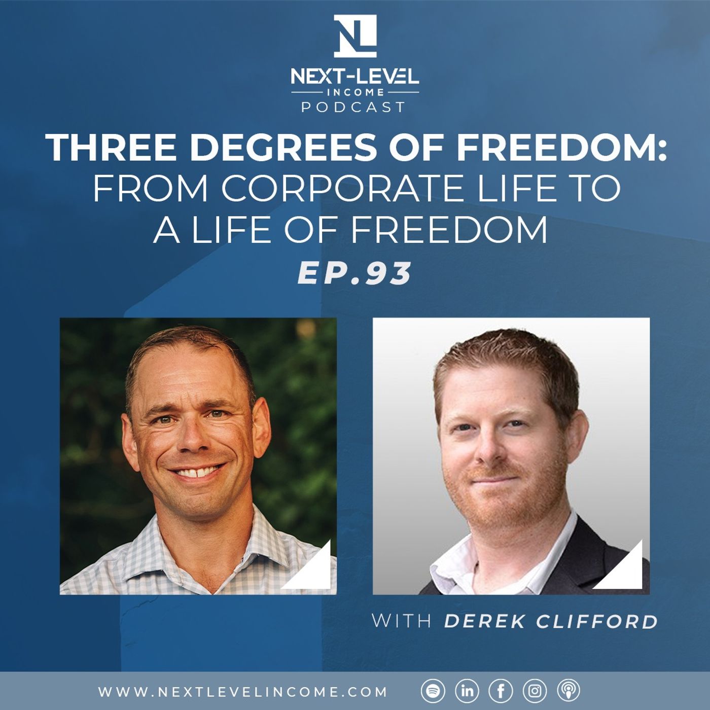 Ep. 93: Three Degrees of Freedom: From Corporate Life to a Life of Freedom - Derek Clifford