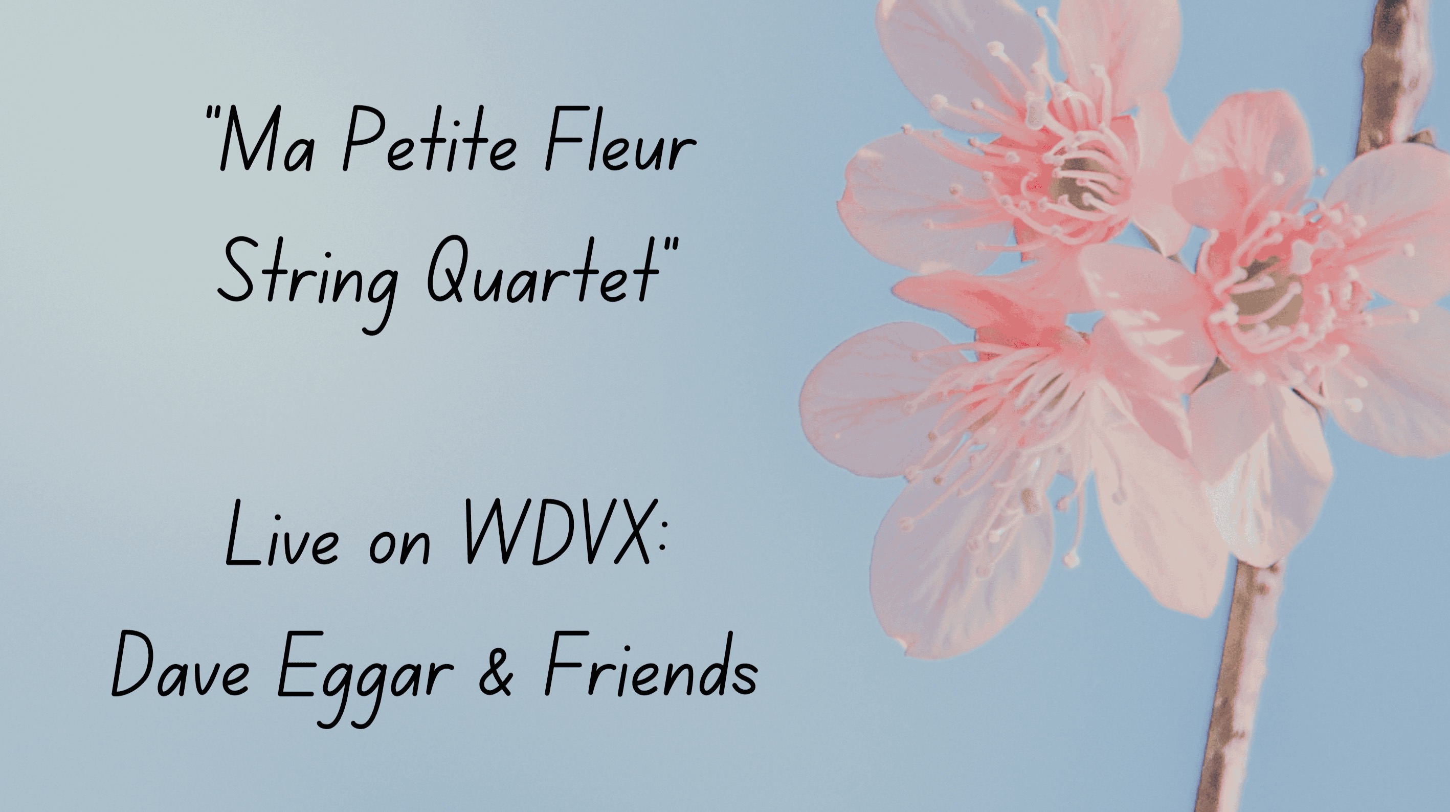 "Ma Petite Fleur String Quartet" - World Premiere "Live" Performance By Dave Eggar And Friends On The WDVX Blue Plate Special Radio Show!