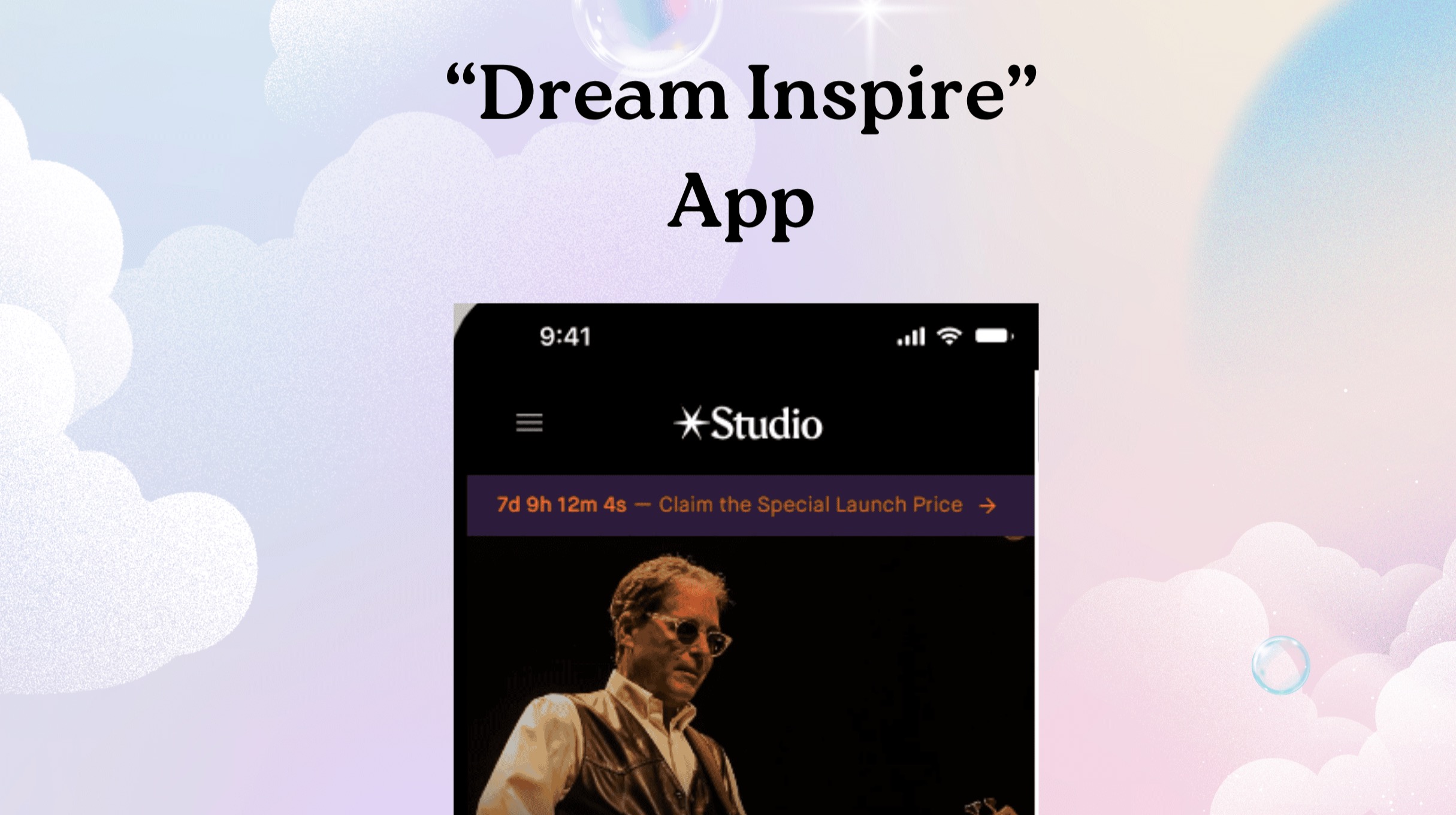 Introducing "DREAM INSPIRE", Robert's New App. Your Personalized Coach To Motivate, Pursue And Succeed At Your Dream!