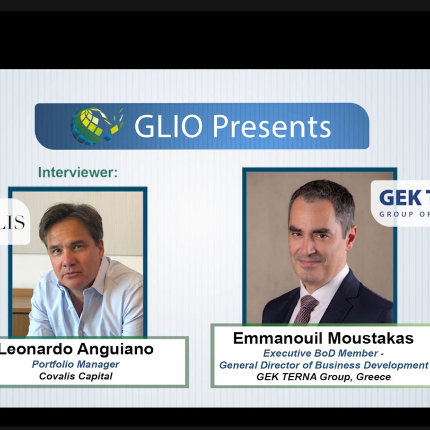 Emmanouil Moustakas, GEK TERNA Group Q&A with Leonardo Anguiano, Covalis Capital