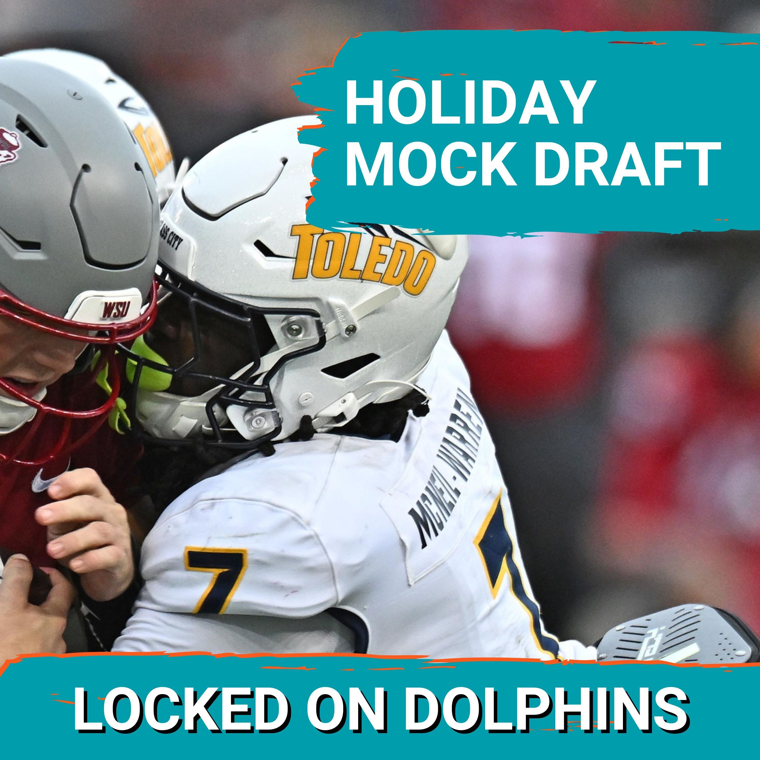 FINS MOCK DRAFT | Dolphins Stock Up On Trenches, Secondary & Find A Toolsy Quarterback To Compete