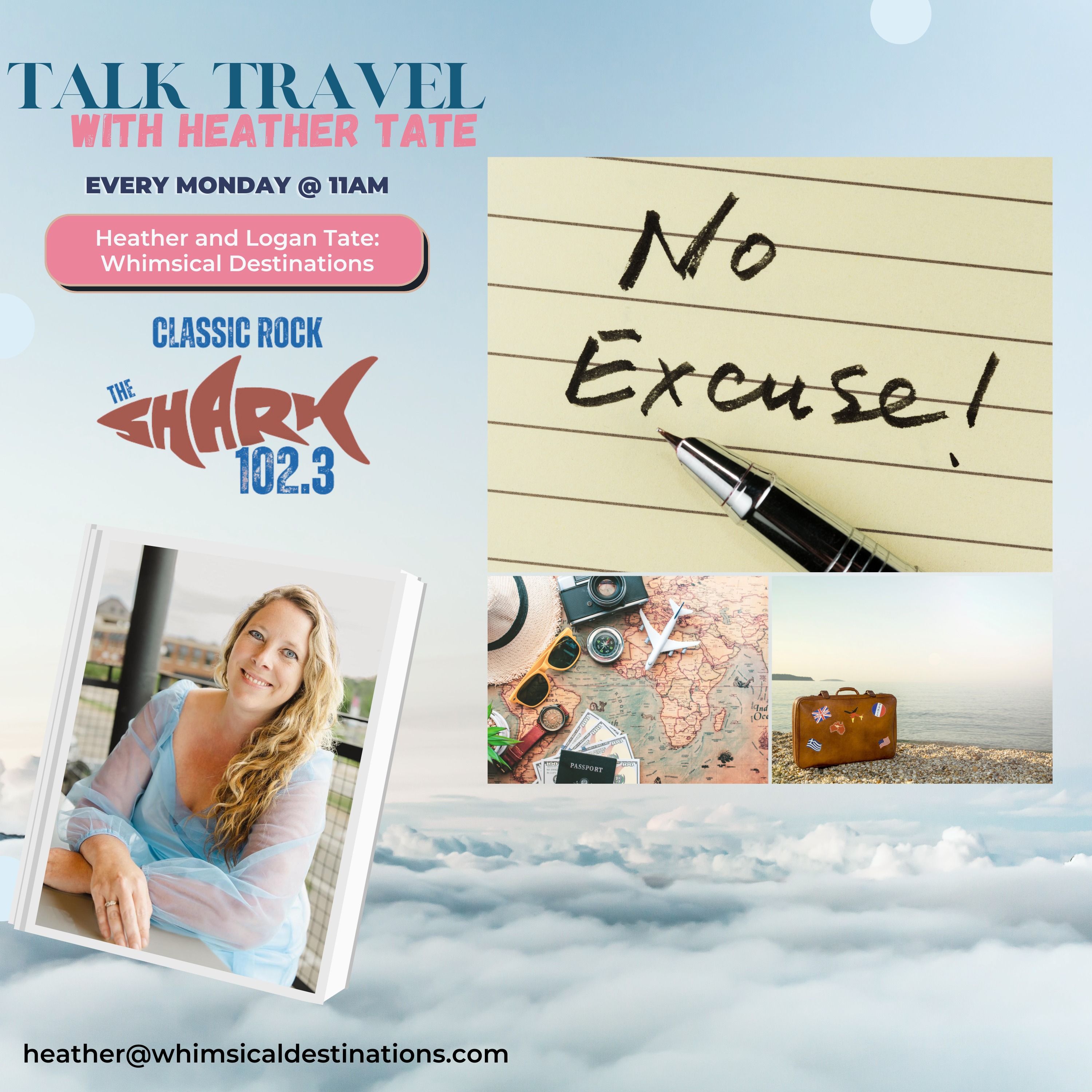 Talk Travel with Heather Tate - No Excuses episode artwork
