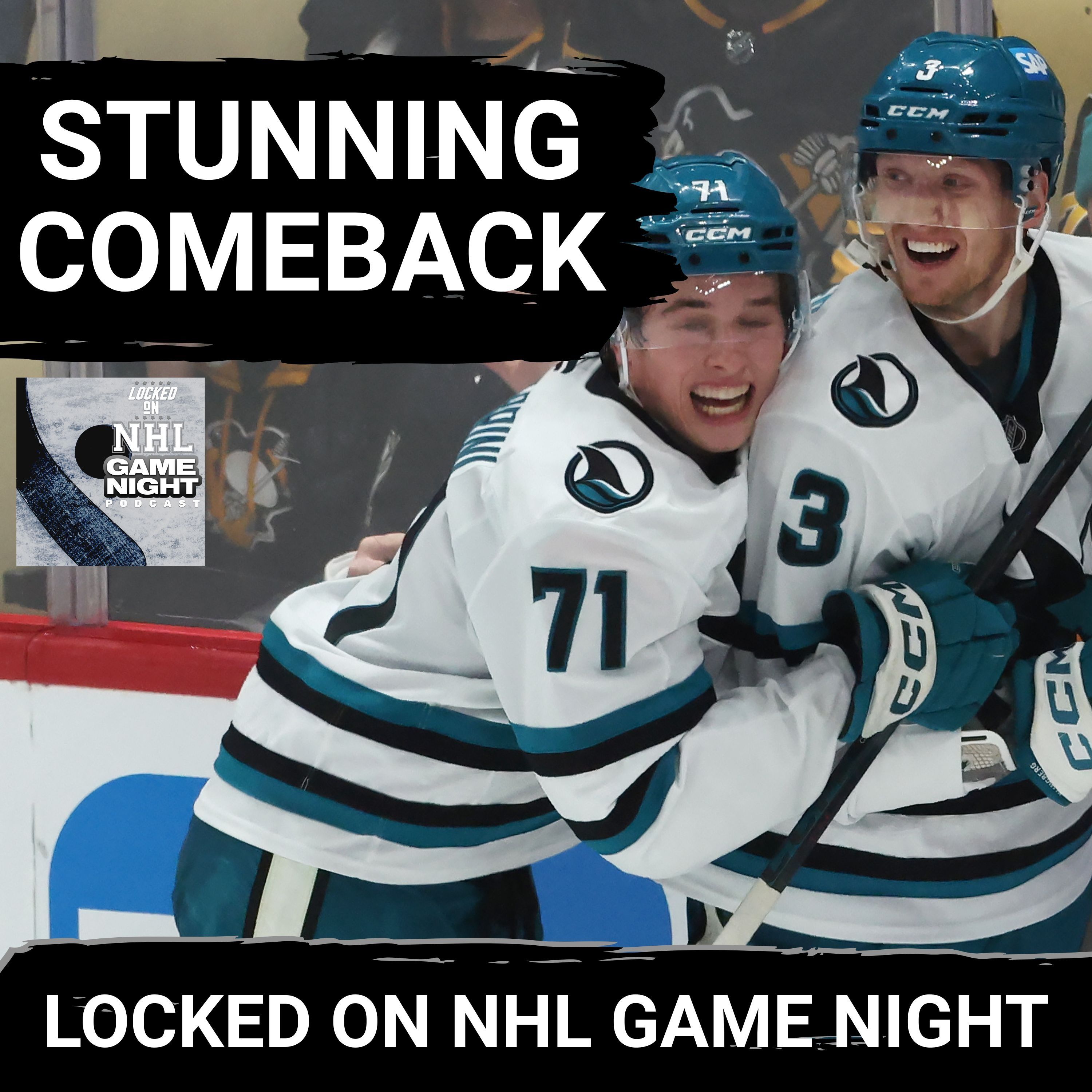 GAME NIGHT: The Sharks stage an EPIC comeback, Jarry makes his Oilers DEBUT and Hellebuyck RETURNS