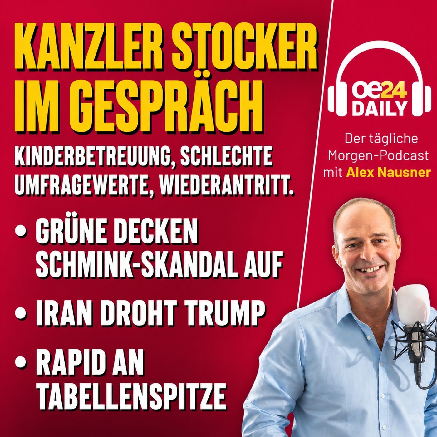 oe24 DAILY - Kanzler Stocker im Sommergsspräch, IRAN bedroht Trump, Rapid bleibt an Tabellenspitze. MONTAG 31.08.2026