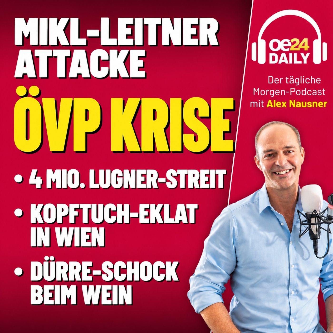 oe24 DAILY: MIKL-LEITNER-ATTACKE GEGEN BUND, LUGNER-VILLA-STREIT & KOPFTUCH-EKLAT. MONTAG 14.09.2026
