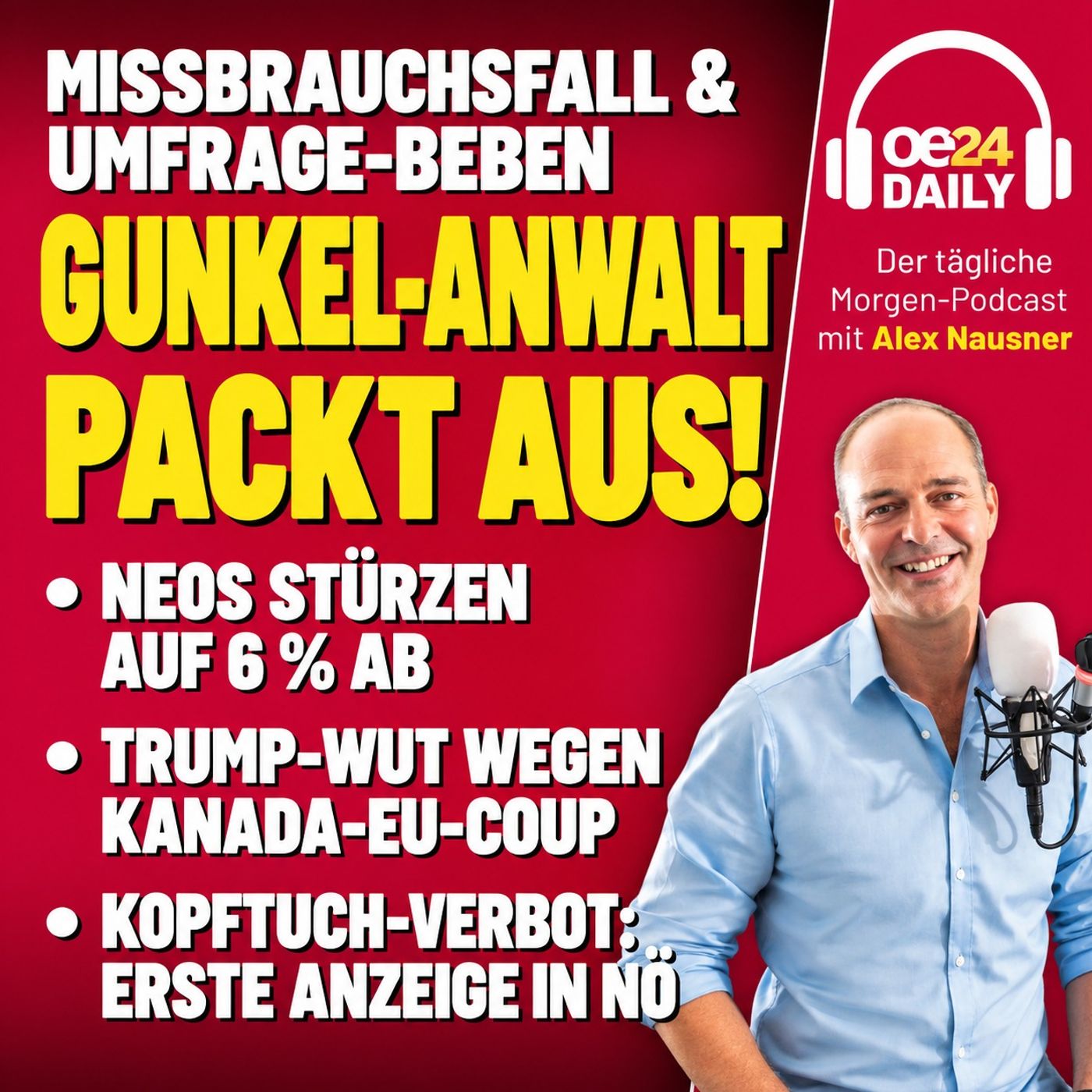 oe24 DAILY: NEOS-ABSTURZ IN UMFRAGE, NEUE DETAILS IM FALL PAHL & TRUMP-DROHUNG GEGEN EU-FREITAG 18.09.2026