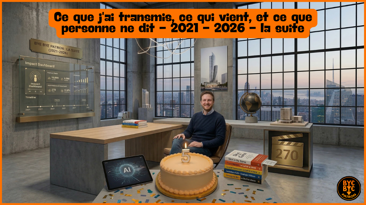 Ce que j'ai transmis, ce qui vient, et ce que personne ne dit - 2021 - 2026 - la suite