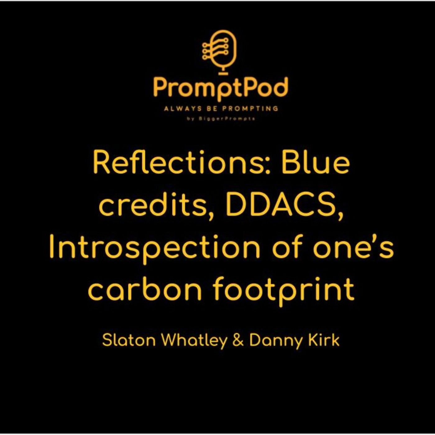 #48. Reflections: Blue credits, DDACS, Introspection of one’s carbon footprint
