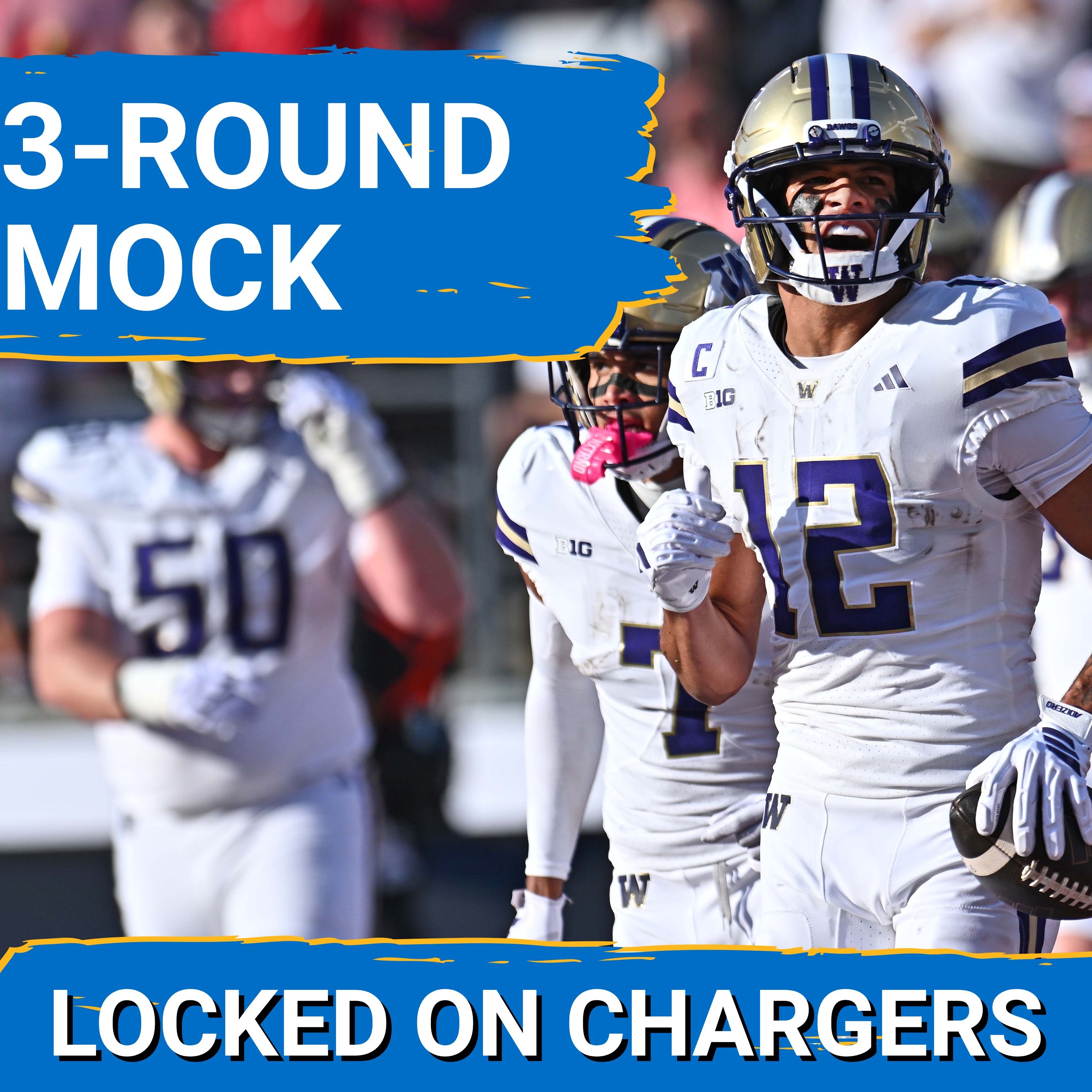 SURPRISE: Could Chargers Go Wide Receiver in Round One? | Full 3-Round Mock Draft