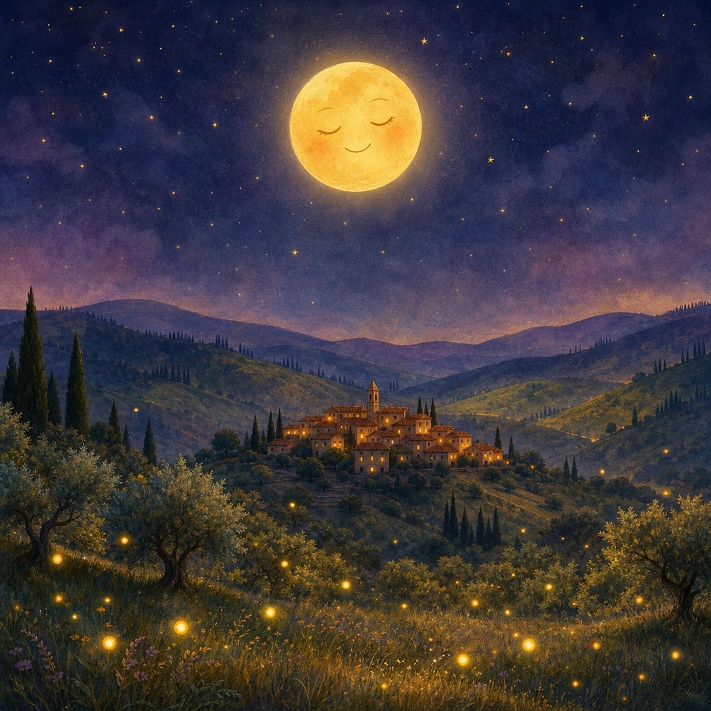 The Moon Was Smiling Happily | Written by Lucia and Marco Ciappelli | Stories Under The Stars episode artwork
