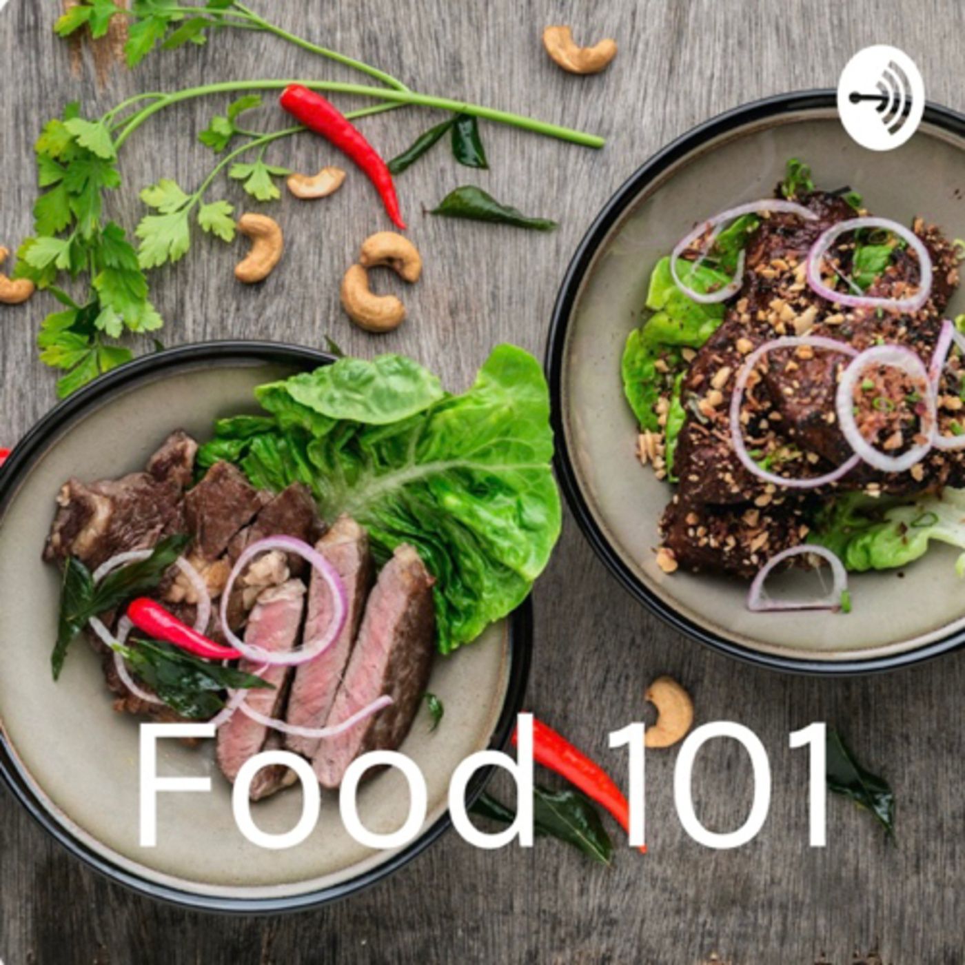 Chef Alessandro Panattoni and I talks about our podcasts Food 101 episode artwork
