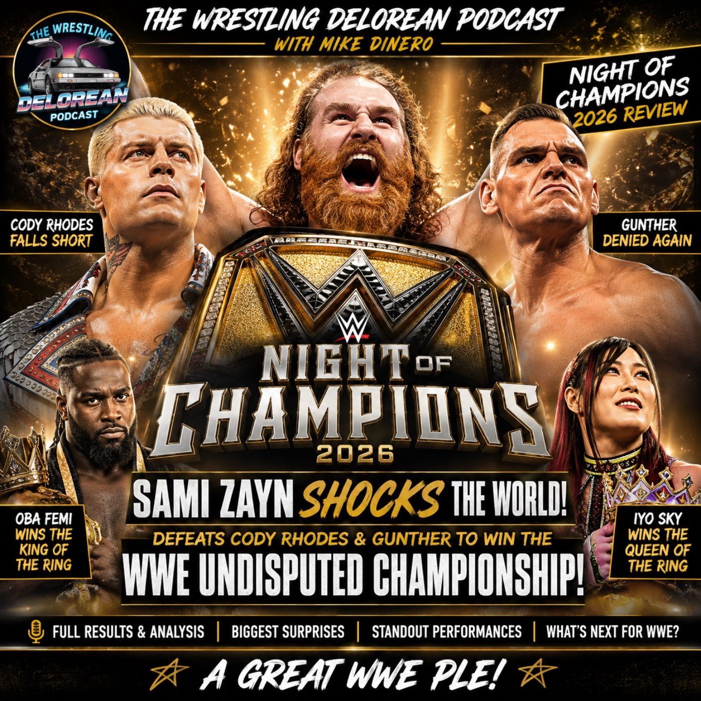 Sami Zayn Wins the WWE Championship! WWE Night of Champions 2026 Full Review & Reactions episode artwork
