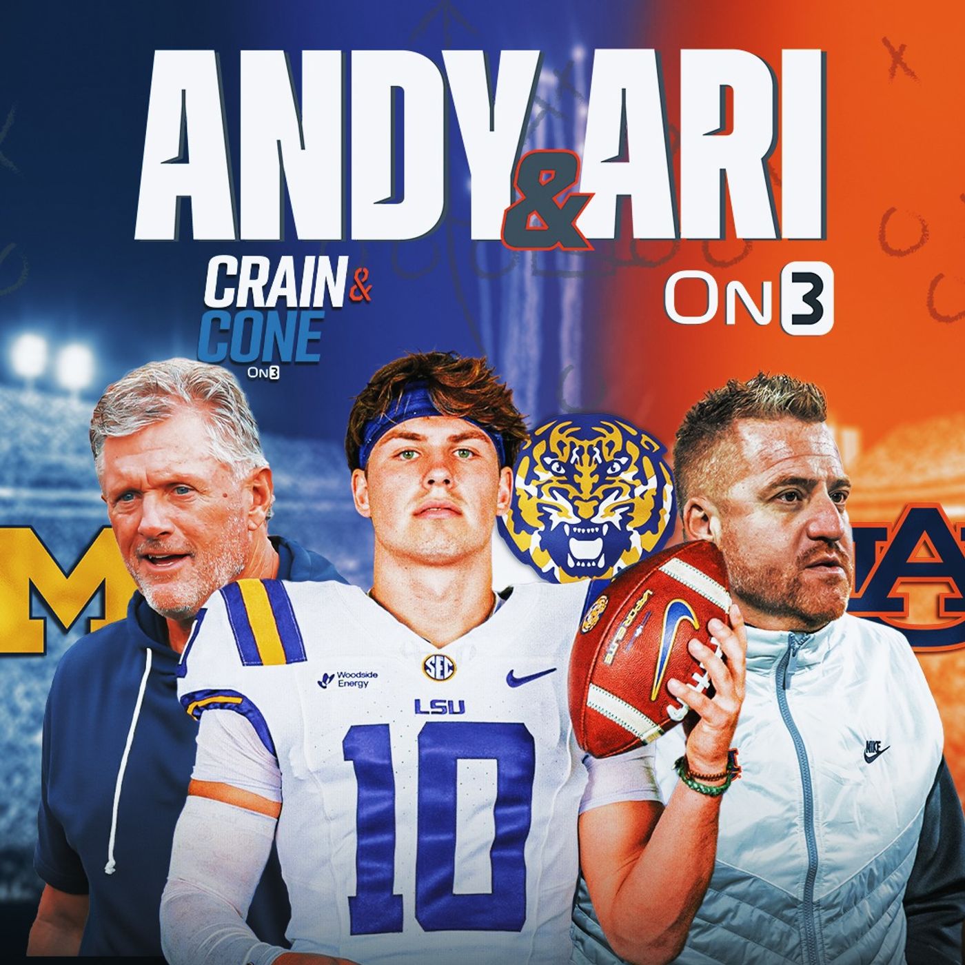 Is Sam Leavitt Overrated? Does Auburn or Michigan Have A Better Year 1? | Dear Crain & Cone Mailbag episode artwork