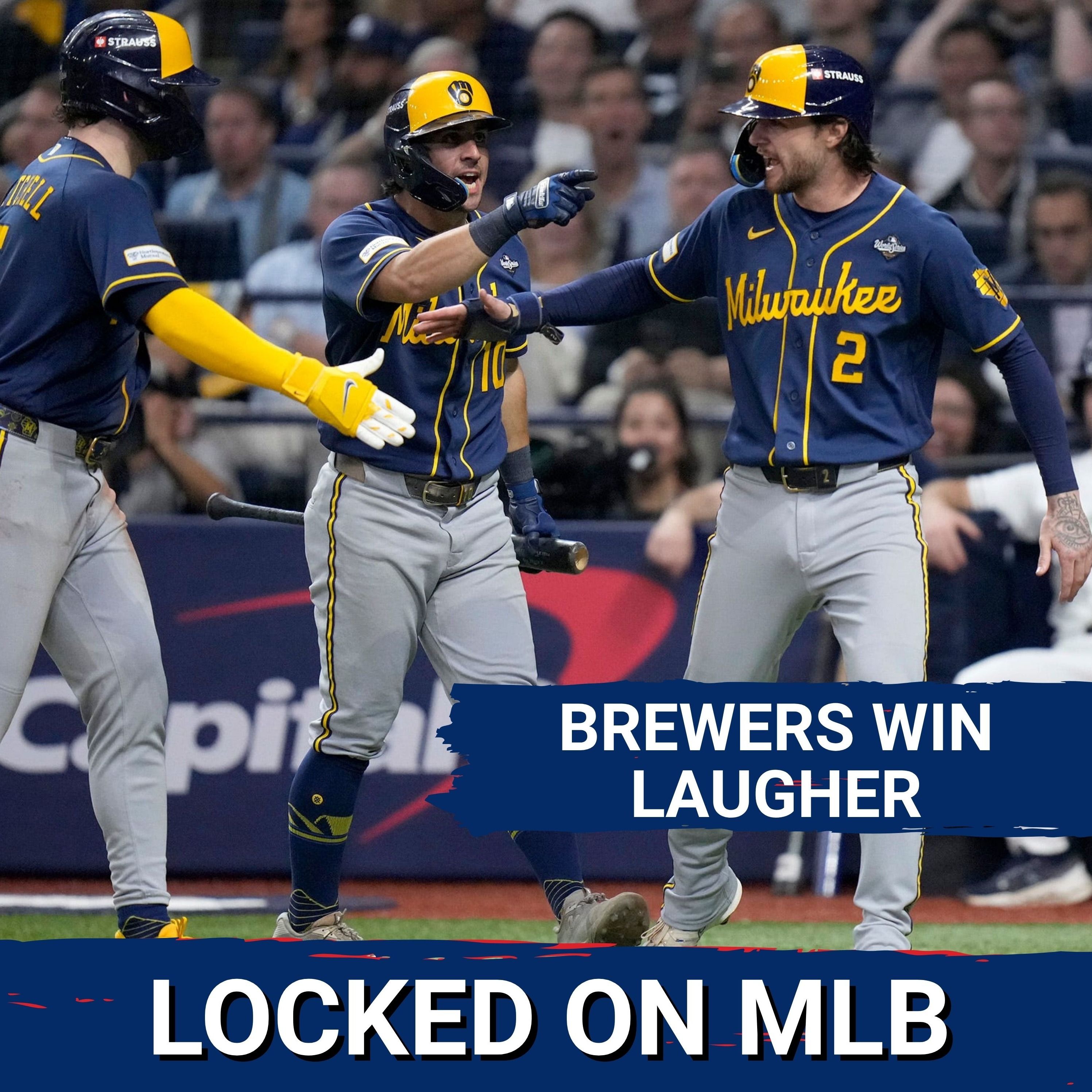BREWERS WIN LAUGHER - Milwaukee Brewers ONE Win Away In Blow Out Over Rays