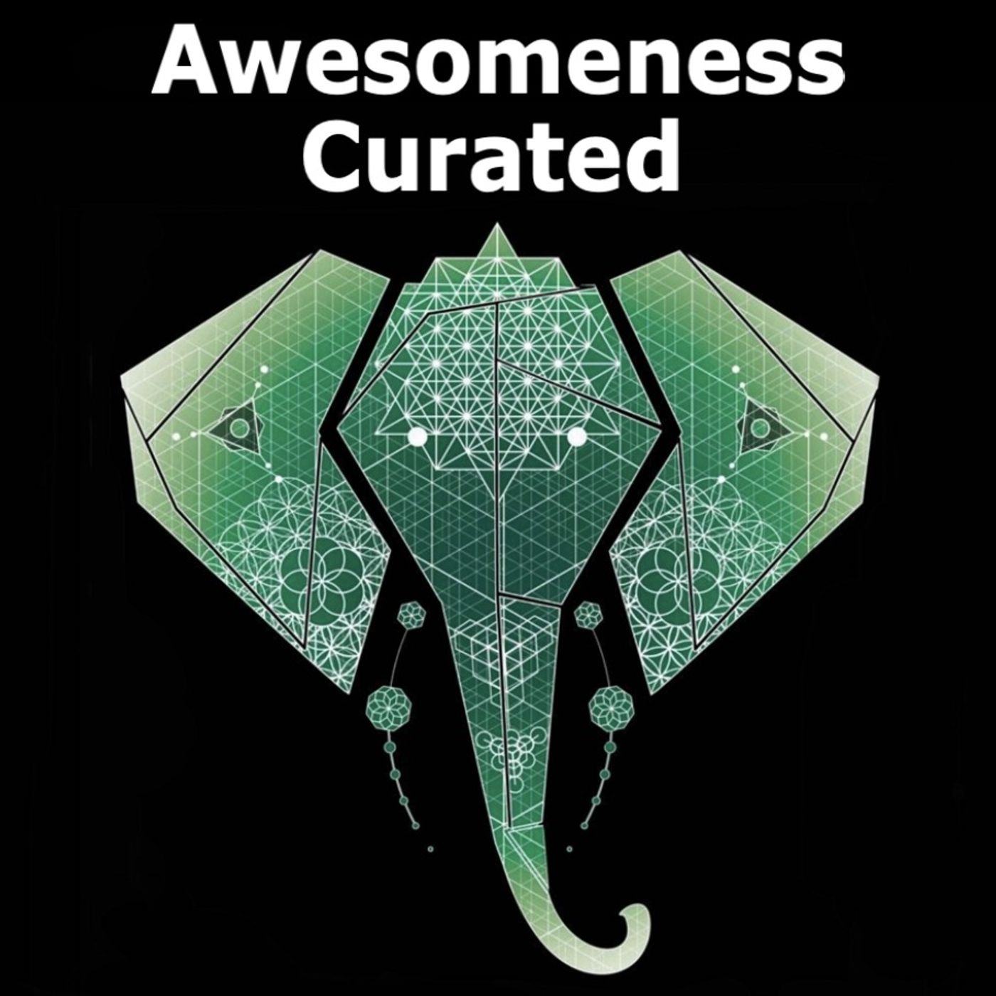 Awesomeness Curated podcast artwork