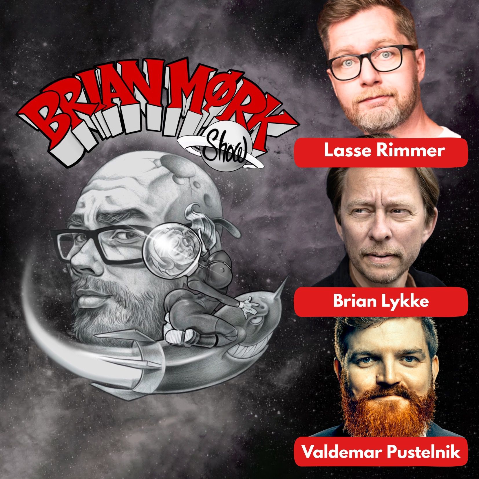 Brian Mørk Show #677: 12 års jubilæum del. 1 m. Lasse Rimmer & Brian Lykke & Valdemar Pustelnik
