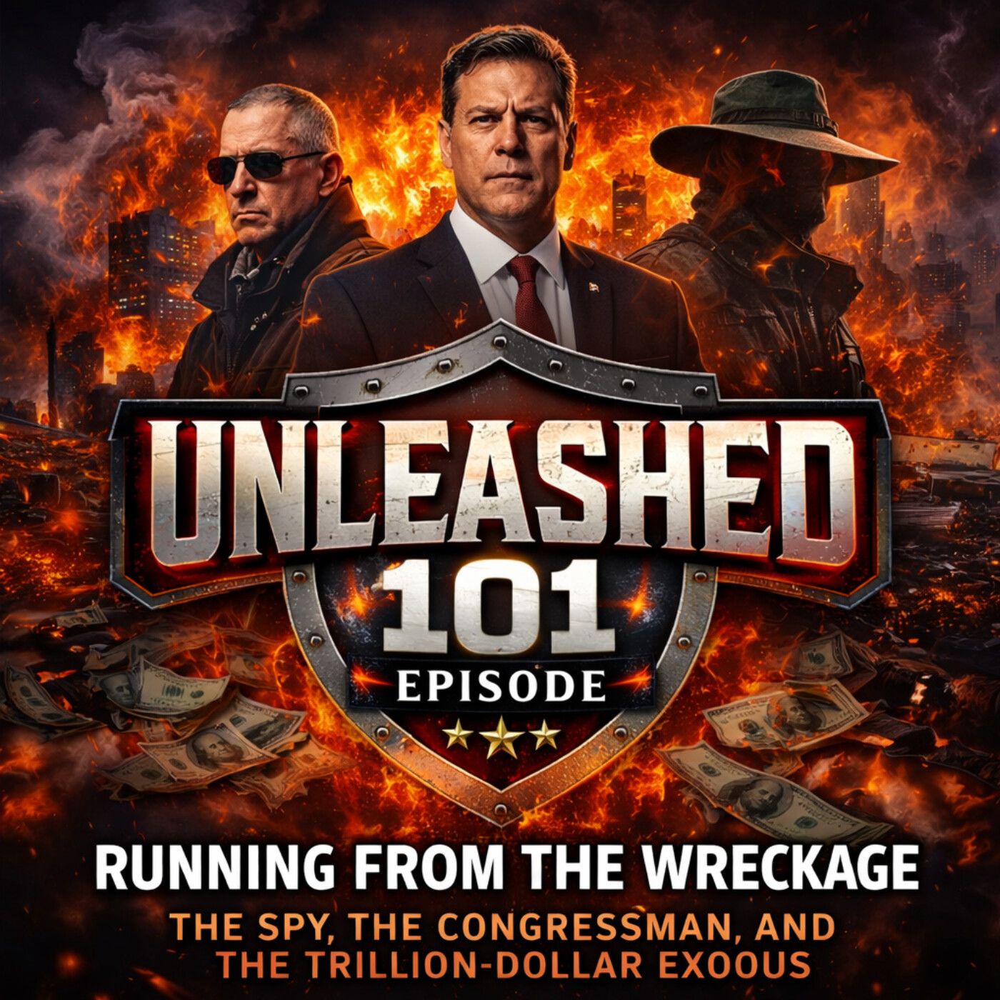 "Running From the Wreckage: The Spy, the Congressman, and the Trillion-Dollar Exodus" episode artwork