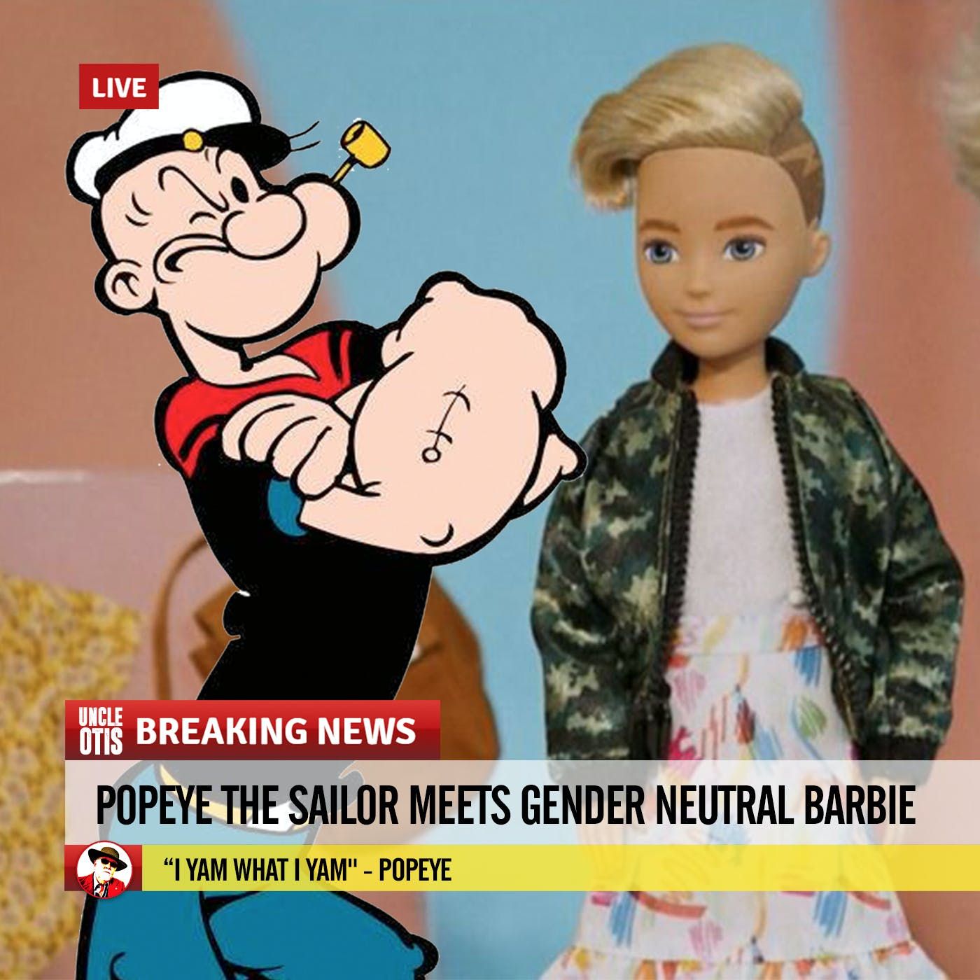 5 - Uncle Otis in Gender Neutral Barbie Meets Popeye episode artwork