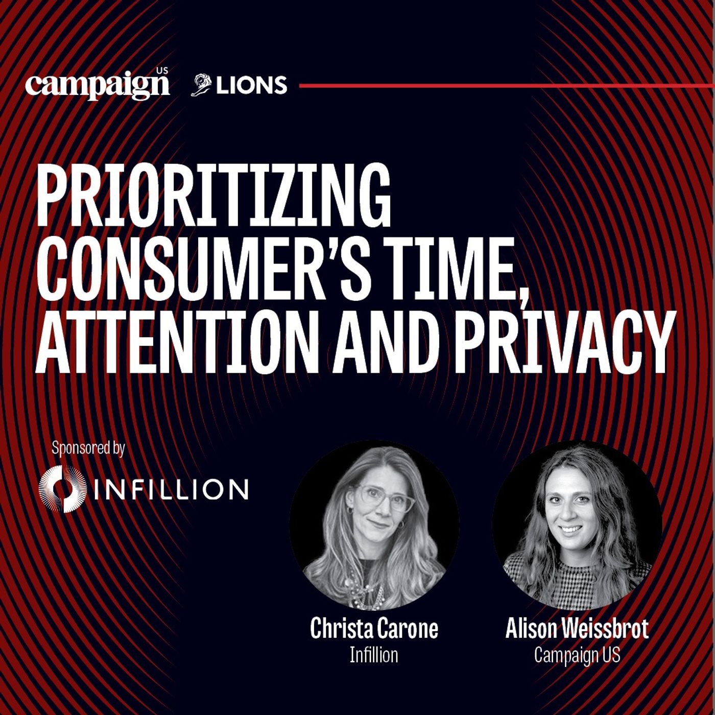 Prioritizing consumer's time, attention and privacy with Infillion’s Christa Carone, a podcast presented by Infillion episode artwork