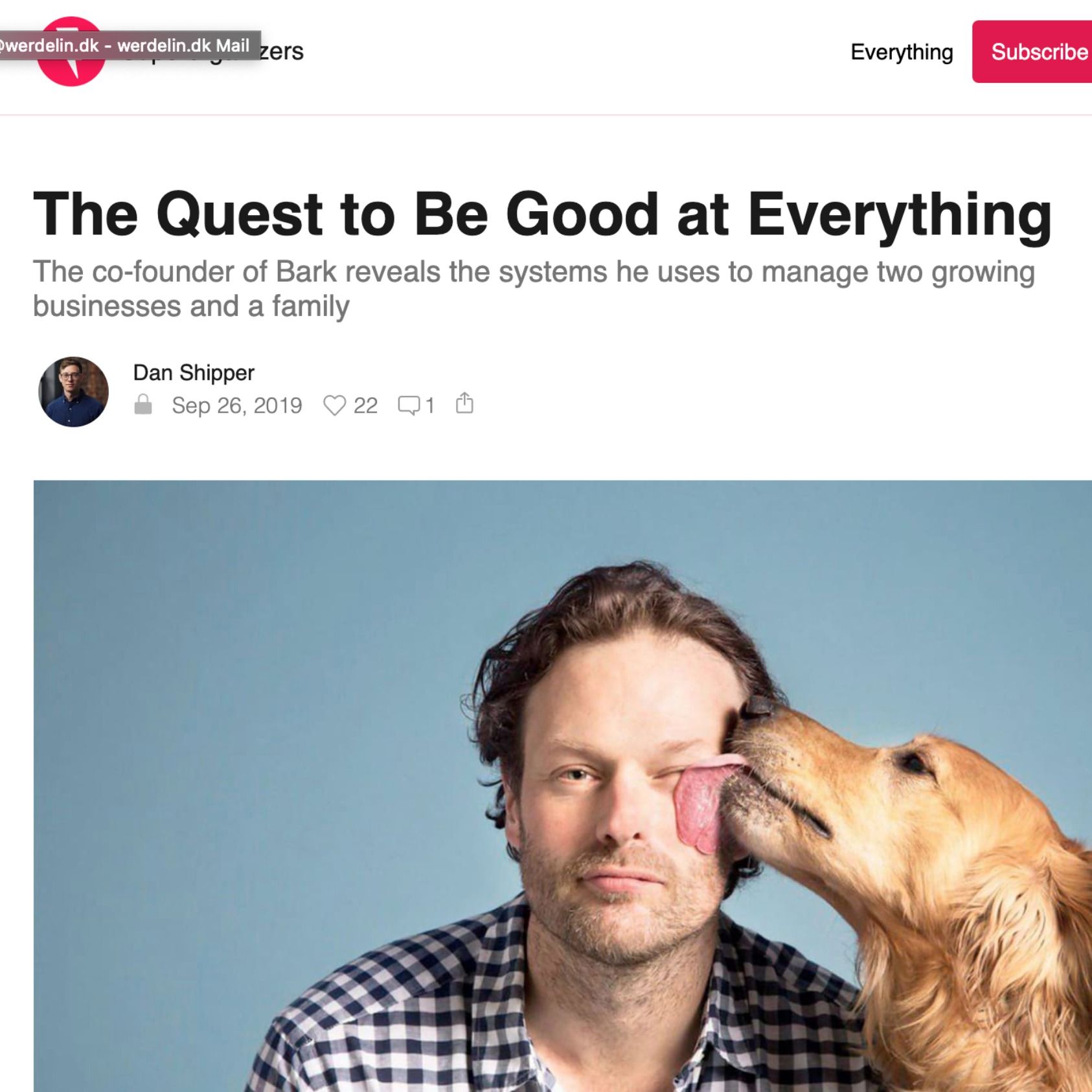 New format: Audio summeries of must read blog posts. First, how to be good at everything from Super Organizers