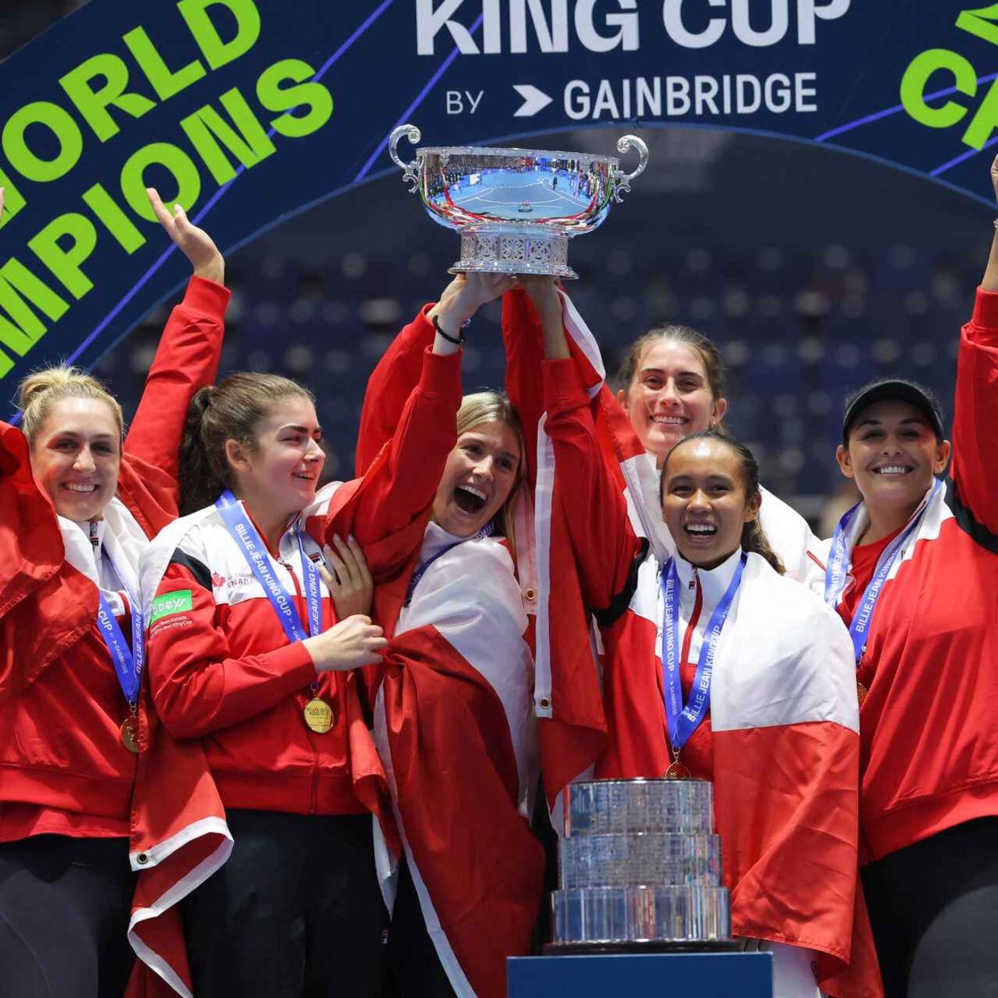 Leylah Fernandez leads Canada to FIRST Billie Jean King Cup title - with Crina Mustafa episode artwork