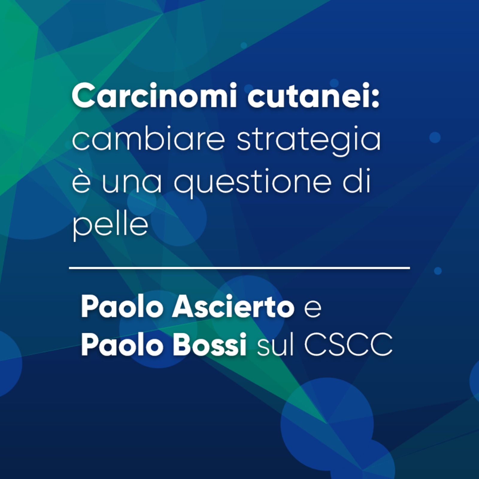 Carcinomi cutanei: cambiare strategia è una questione di pelle