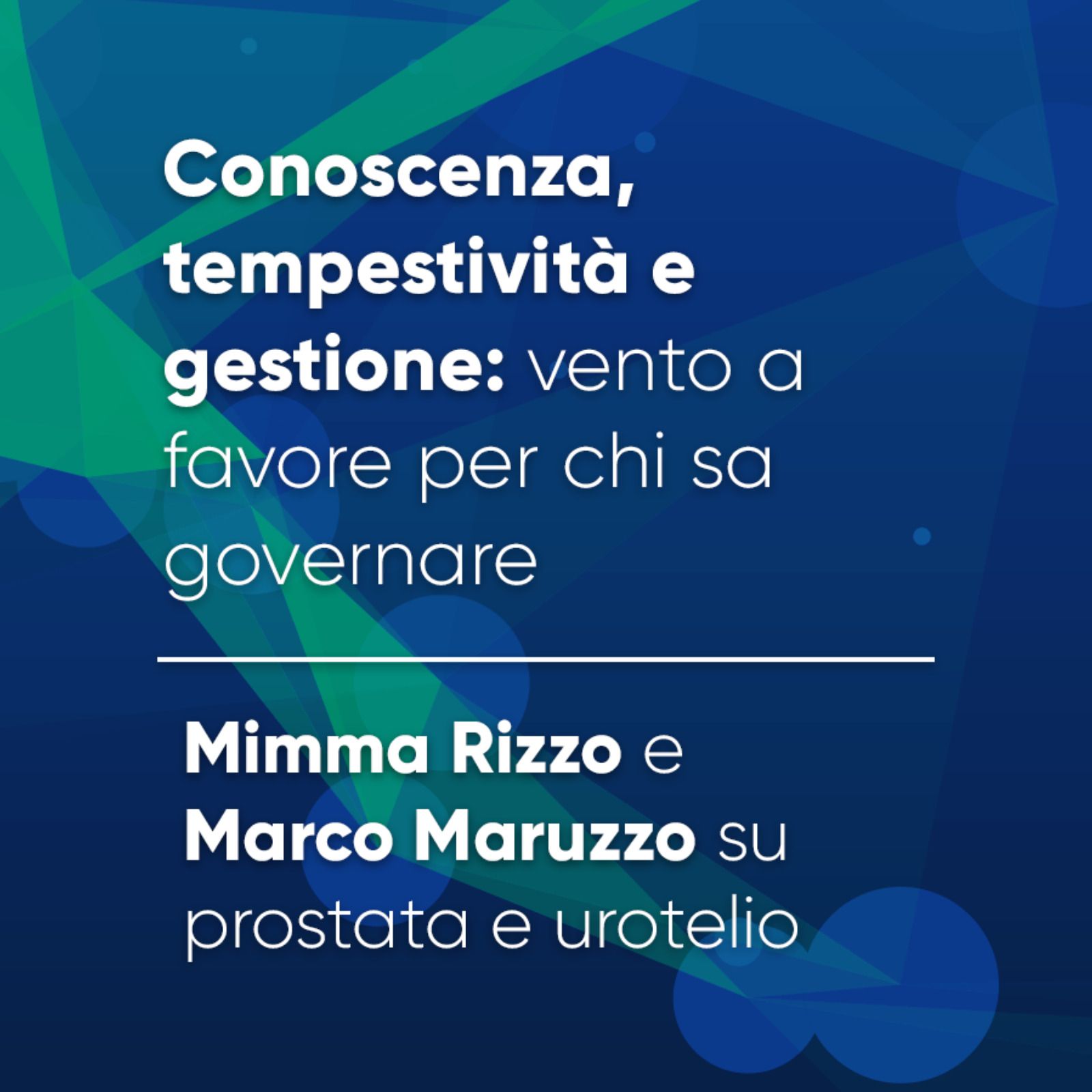 Conoscenza, tempestività e gestione: vento a favore per chi sa governare