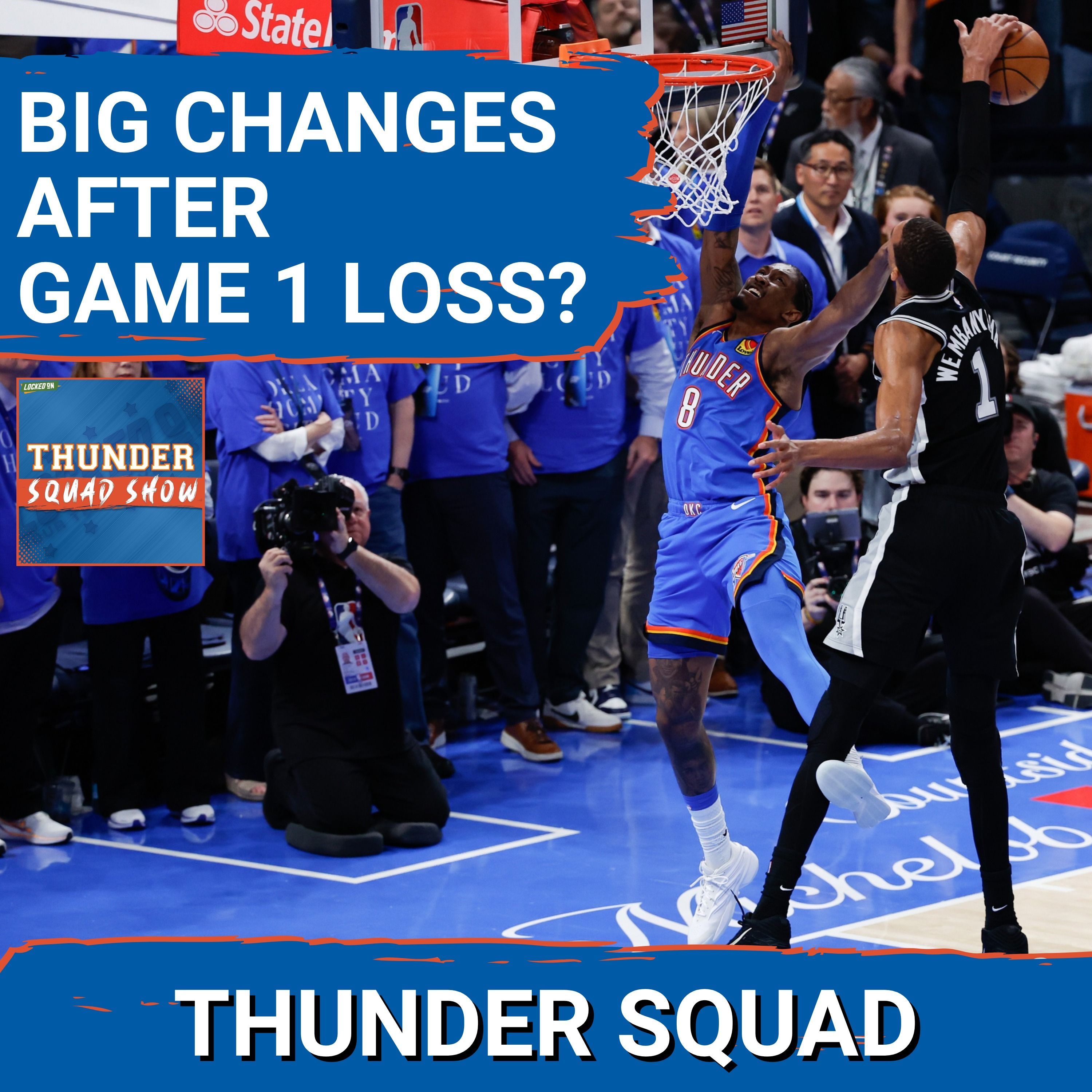 THUNDER SQUAD SHOW: BIG CHANGES After Game 1 Loss To Spurs? + The Victor Wembanyama PROBLEM For OKC episode artwork