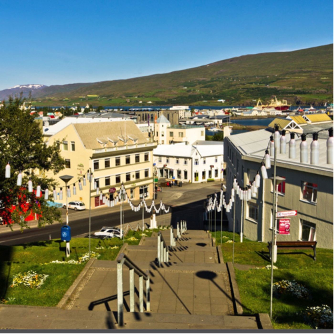 Akureyri is a town in the northern Iceland