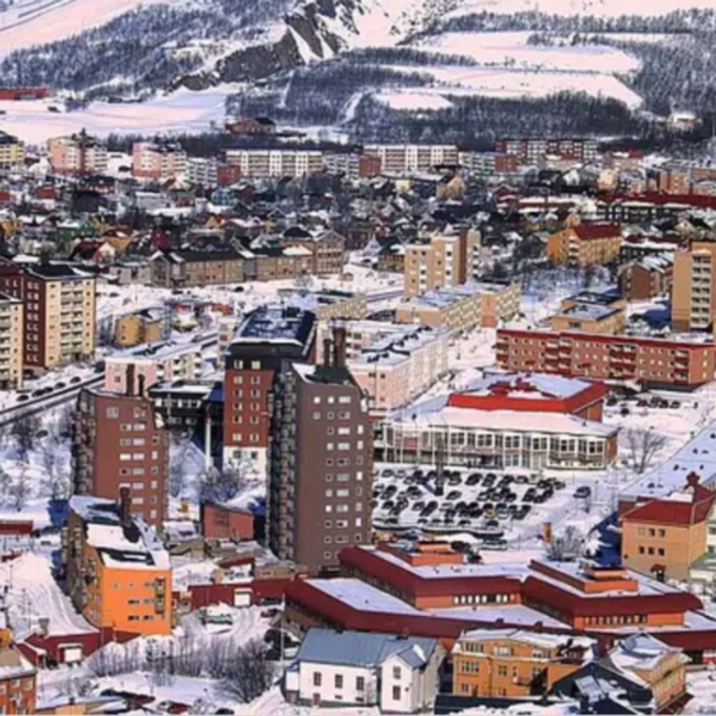 Kiruna in the northernmost town of Swede.