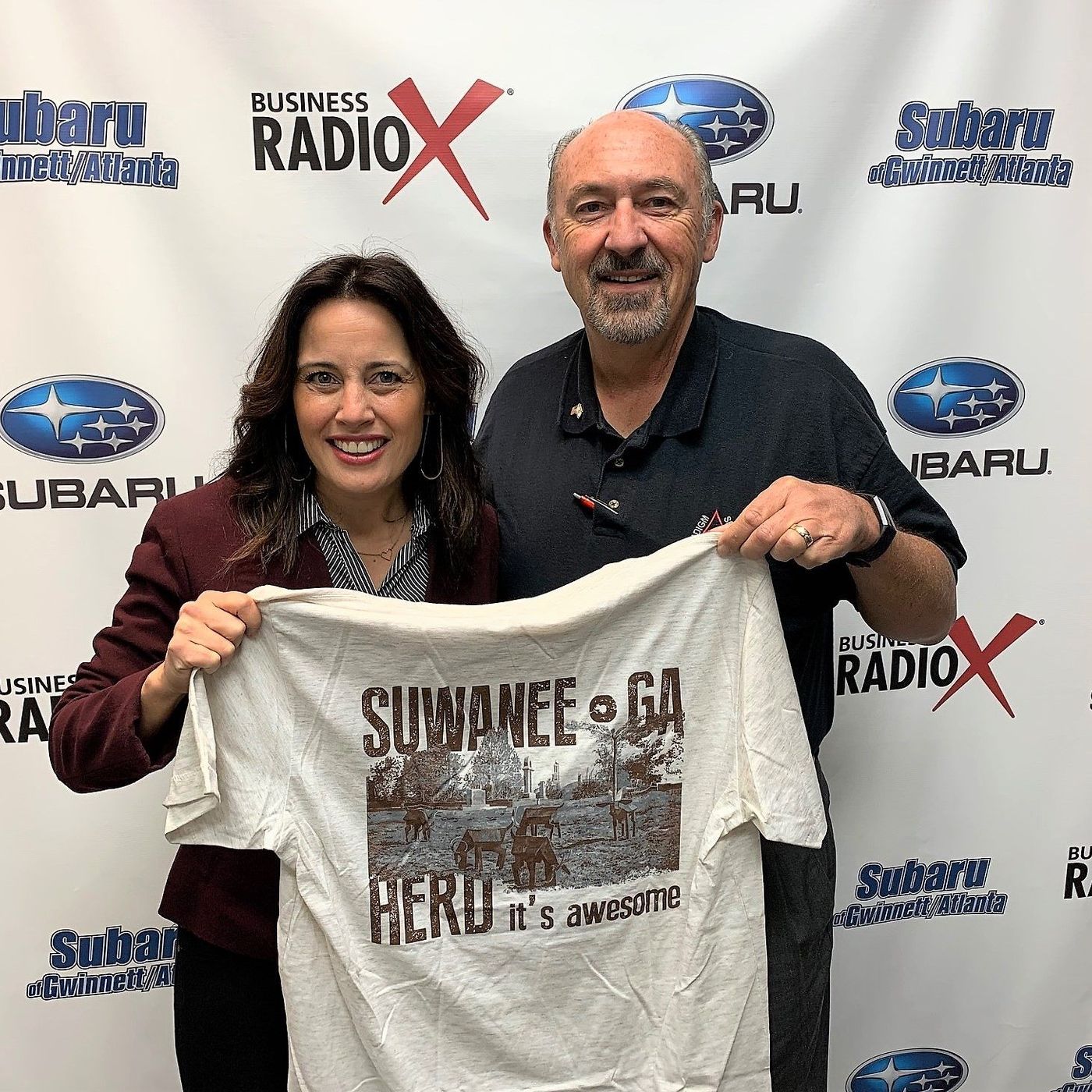 Linnea Miller with the City of Suwanee and Long Table episode artwork