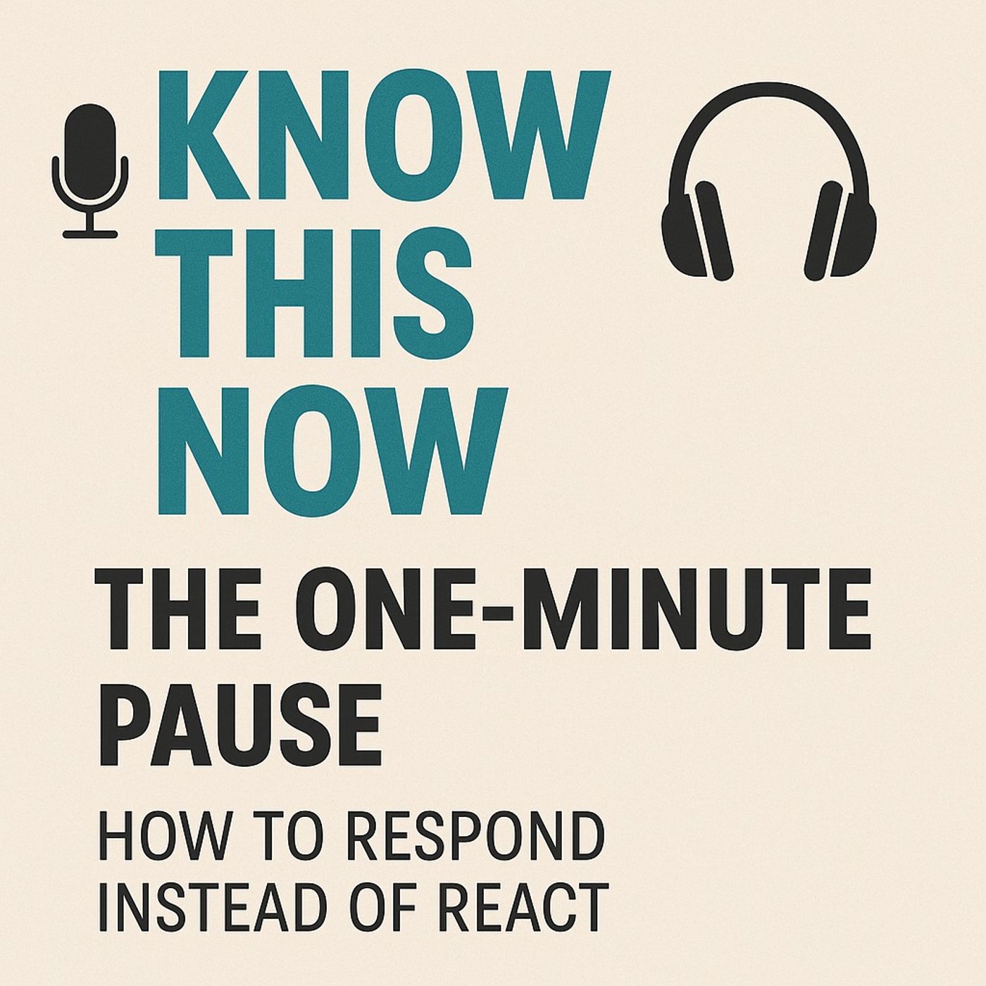The One-Minute Pause — How to Respond Instead of React | Know This Now Podcast Ep. 3
