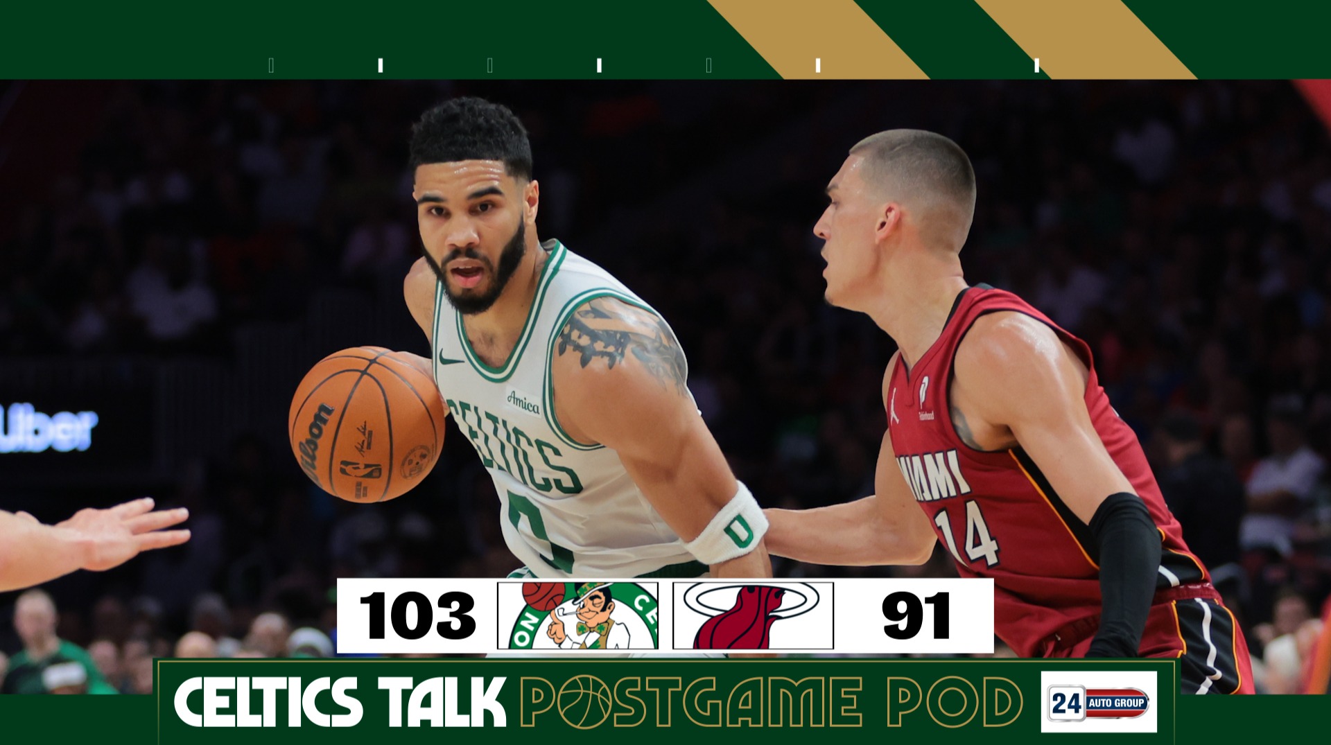 POSTGAME POD: Celtics pull away in the 4th quarter for double-digit win in Miami