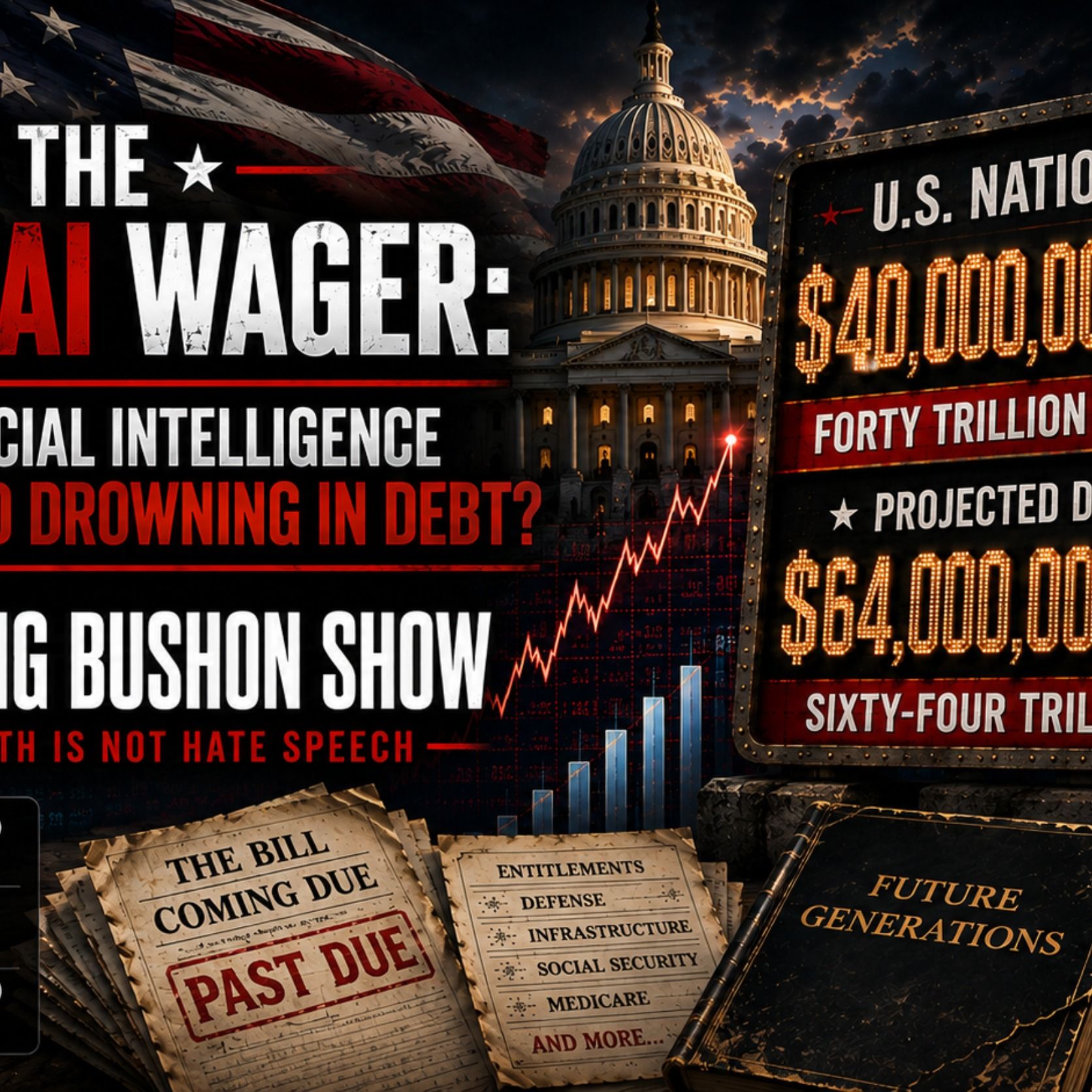The Great AI Wager: Can Artificial Intelligence Save a World Drowning in Debt? episode artwork